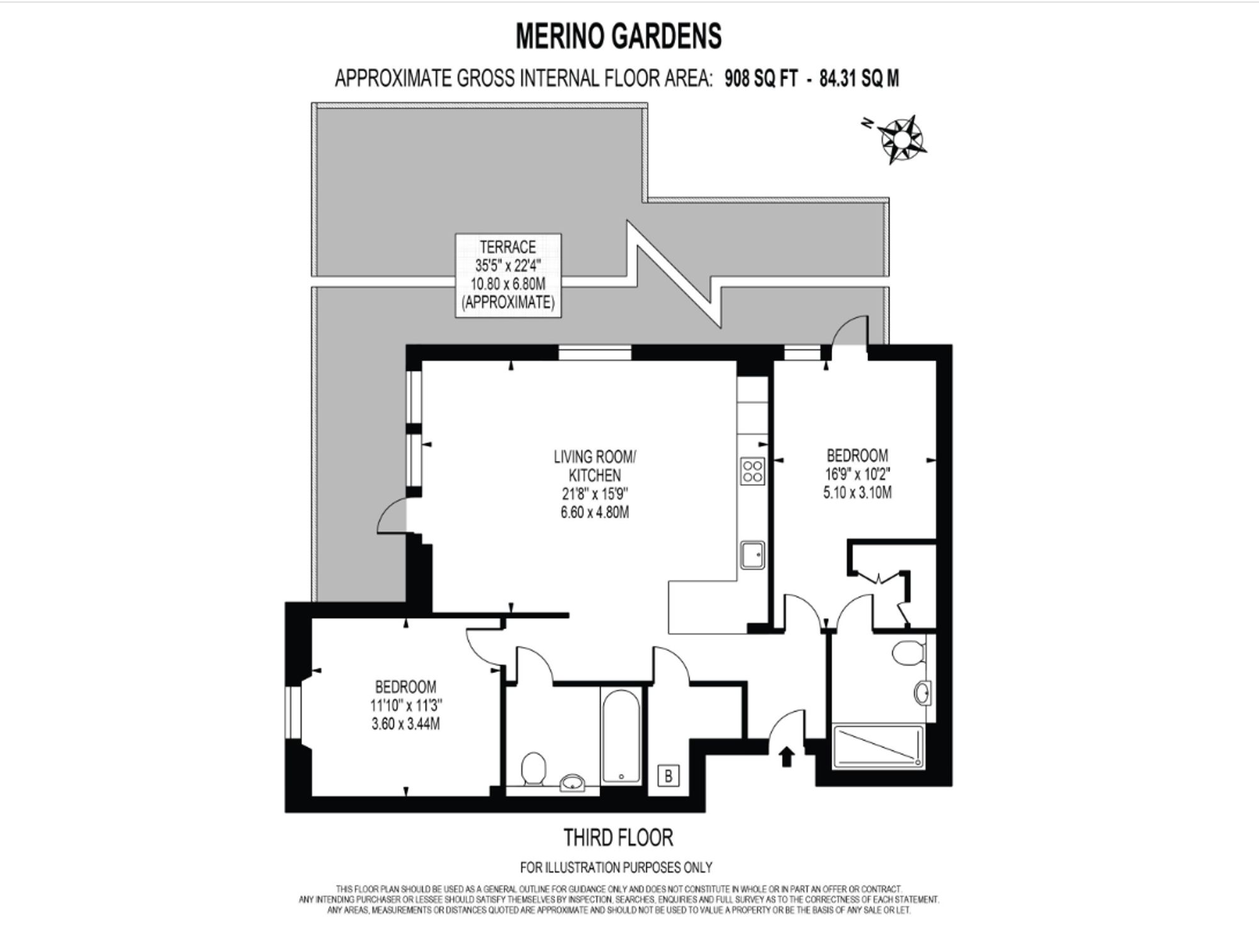 Apt 302, 2 Merino Gardens, London floorplan