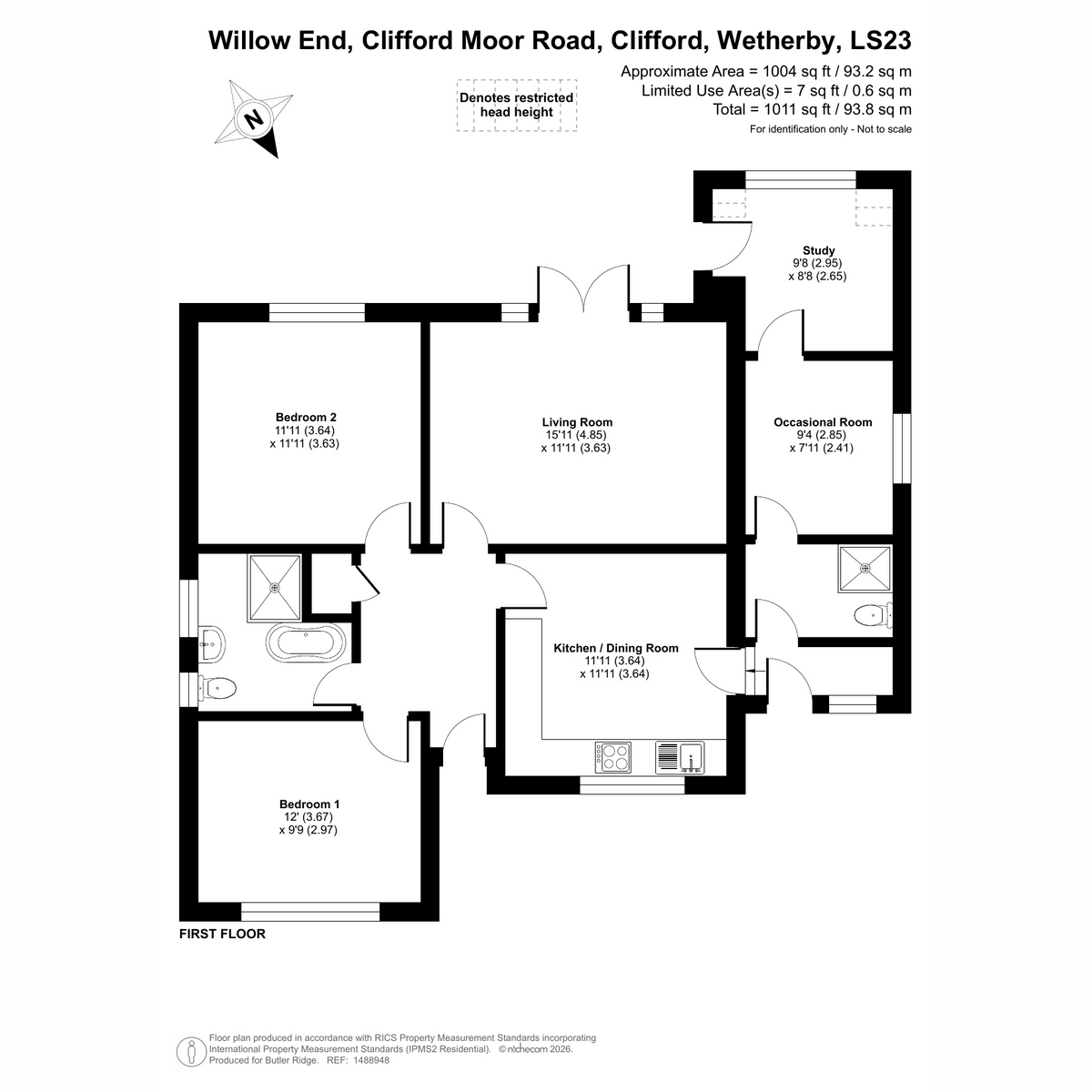 Willow End, Clifford Moor Road, Wetherby floorplan