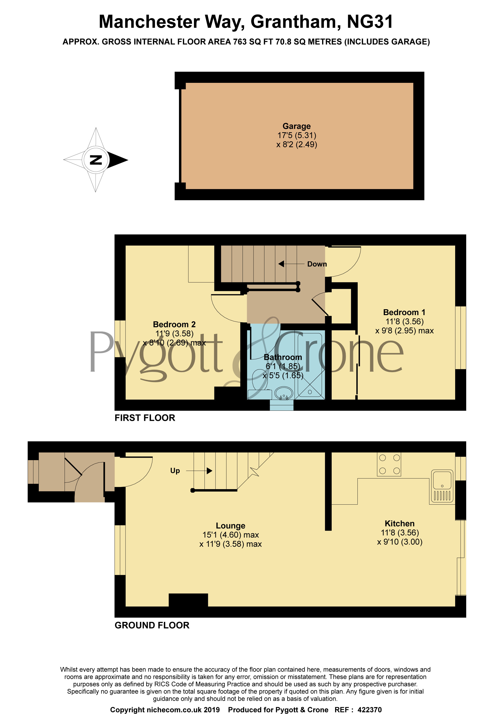 2 Bedrooms Semi-detached house for sale in Manchester Way, Grantham NG31