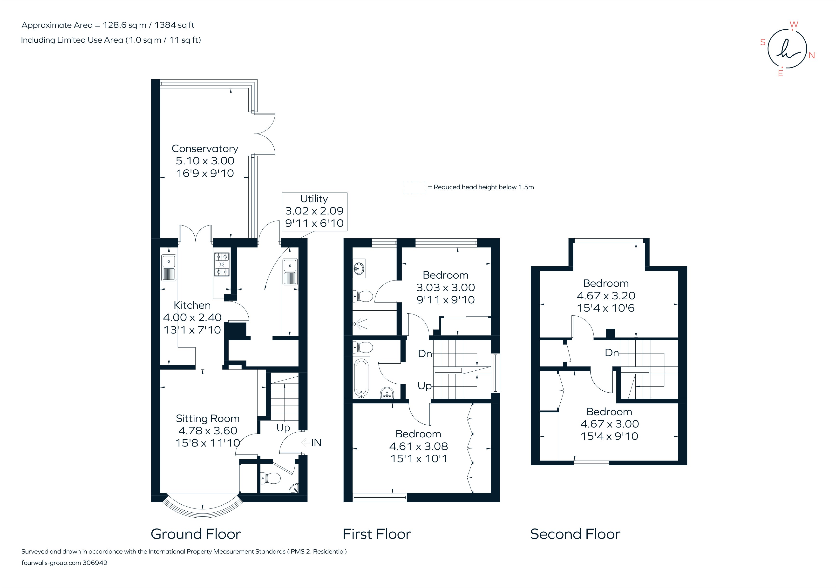 3, Gainsborough Court, Walton-on-Thames floorplan