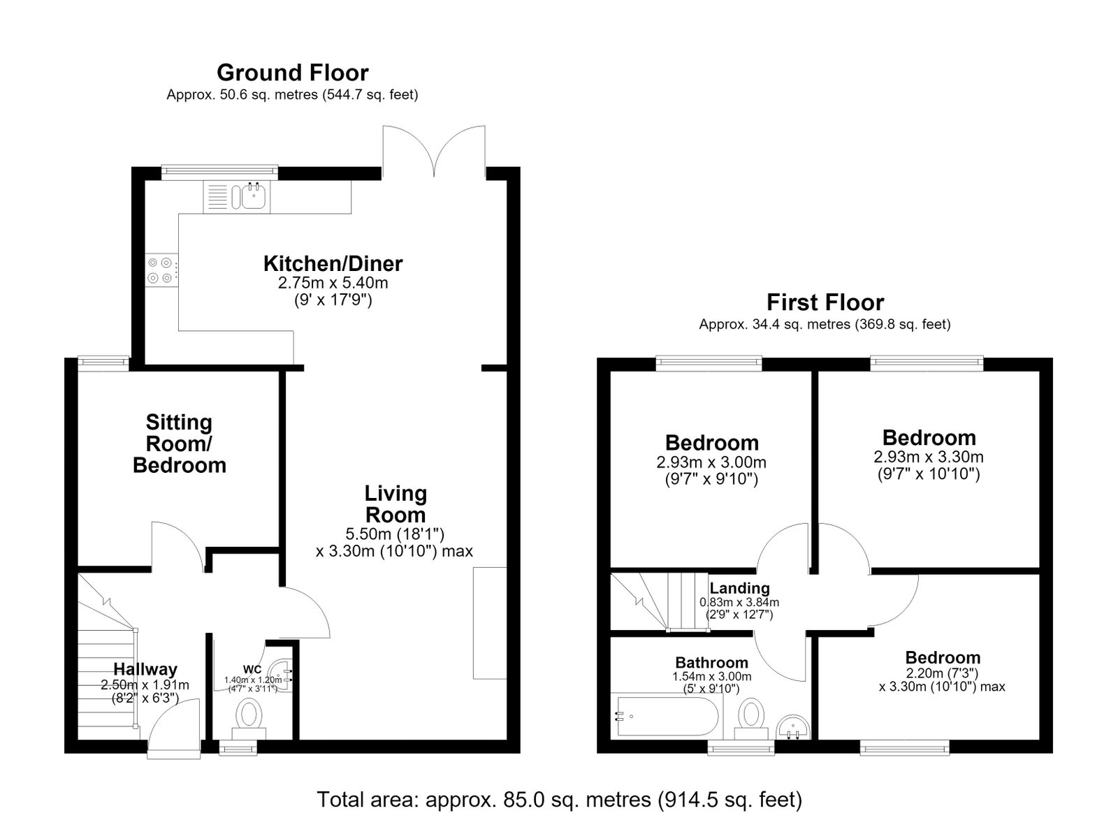 3, Melville Road, Bolton floorplan