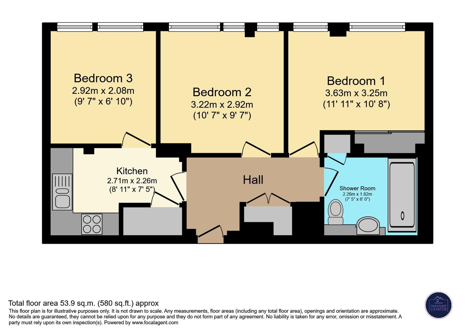 Flat 104, 30-40, Grafton Way, London floorplan