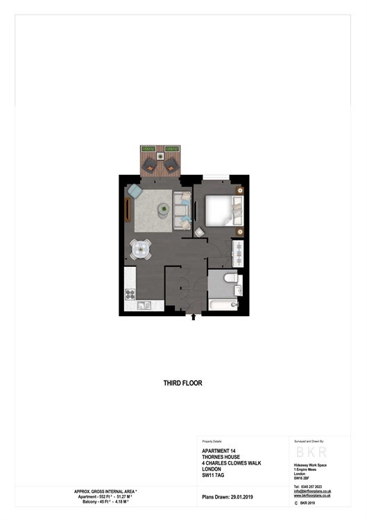 1 Bedrooms Flat to rent in Thornes House, 4 Charles Clowes Walk, Battersea, London SW11