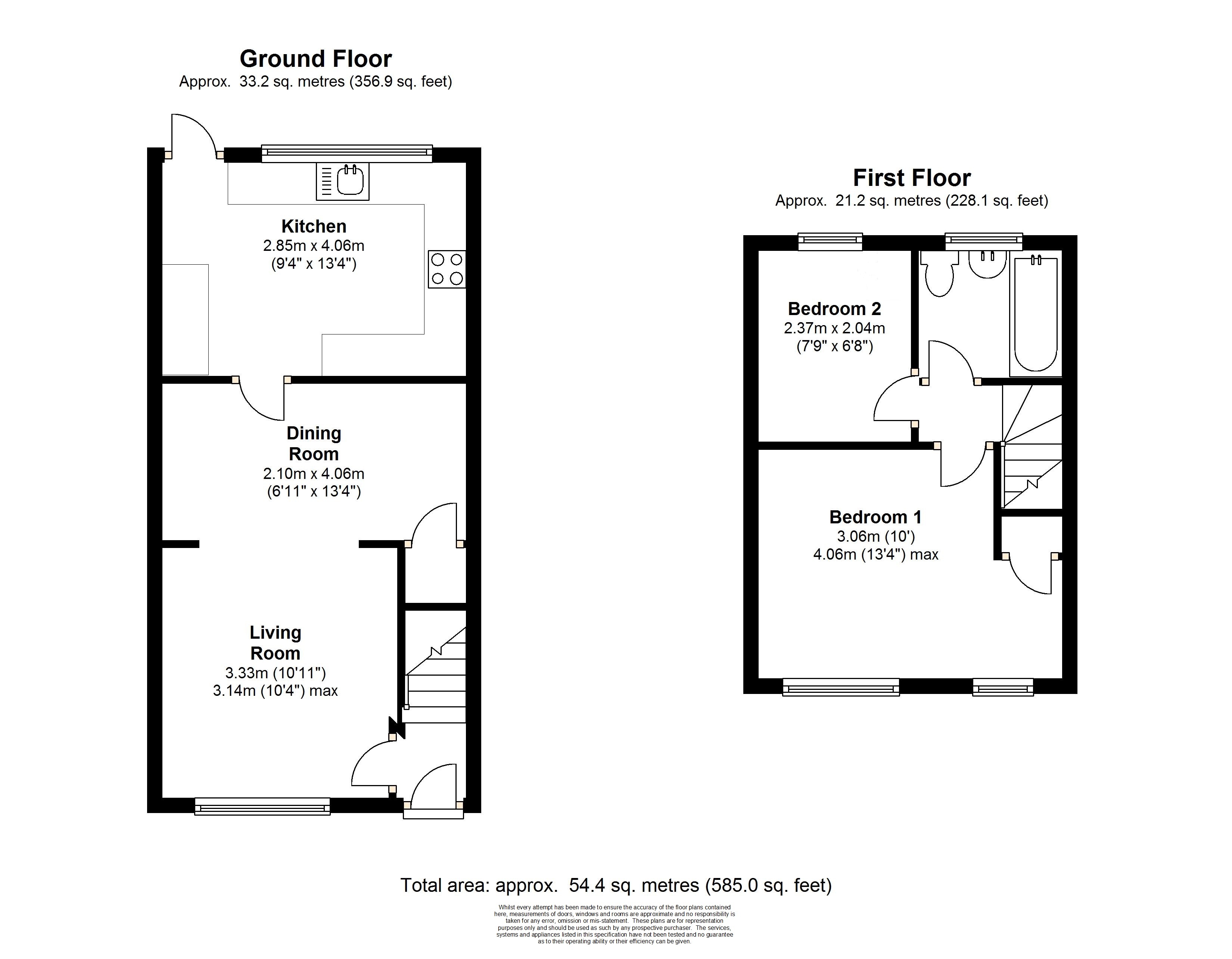Eastcote Avenue, West Molesey KT8, 2 bedroom terraced house for sale