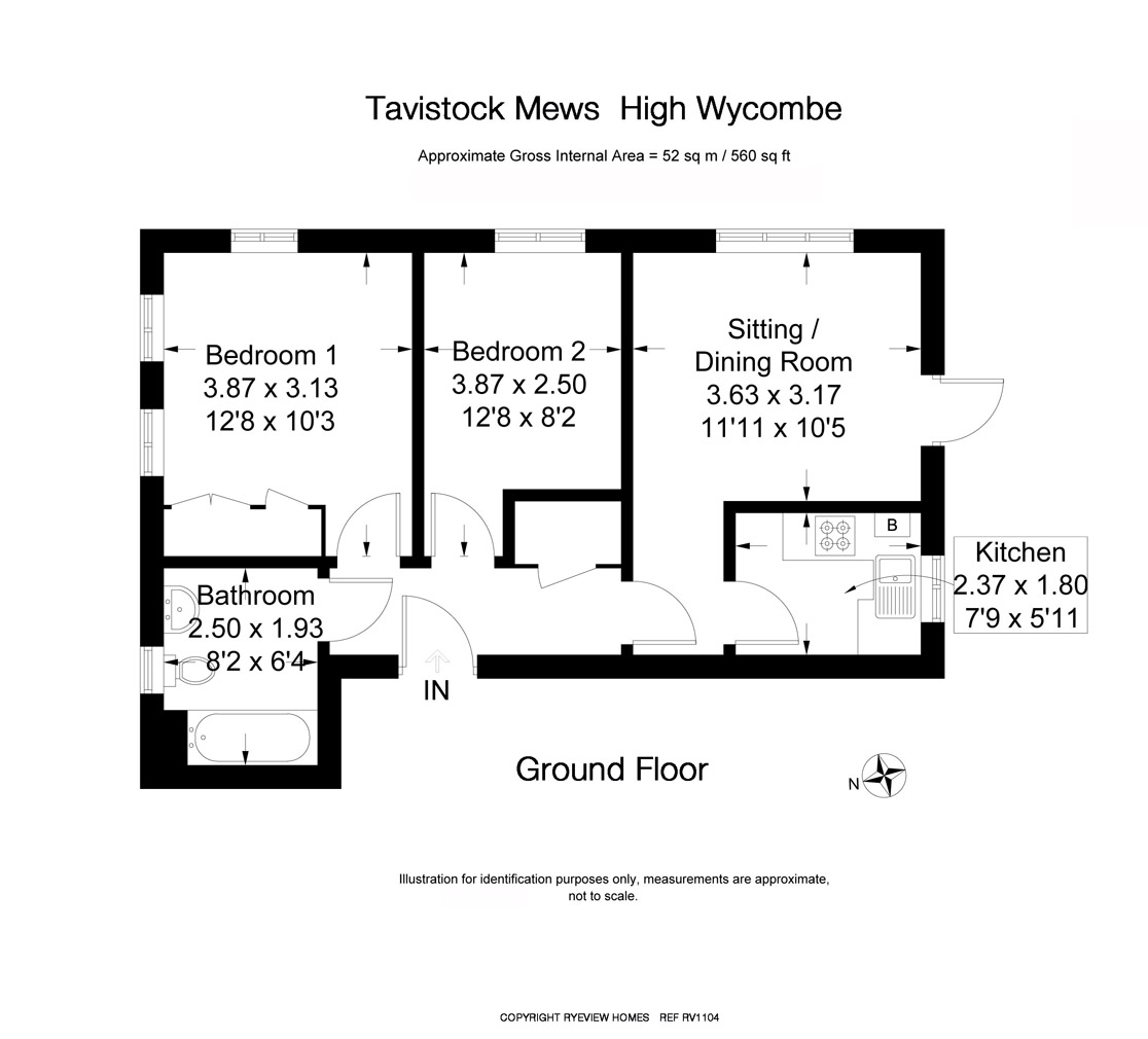 2 Bedrooms Flat to rent in Tavistock Mews, High Wycombe HP12