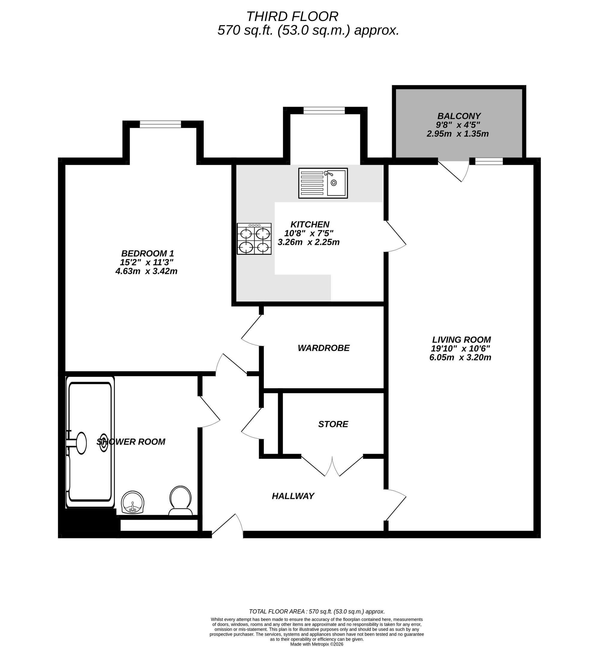 Flat 32, Landmark Place, Uxbridge floorplan