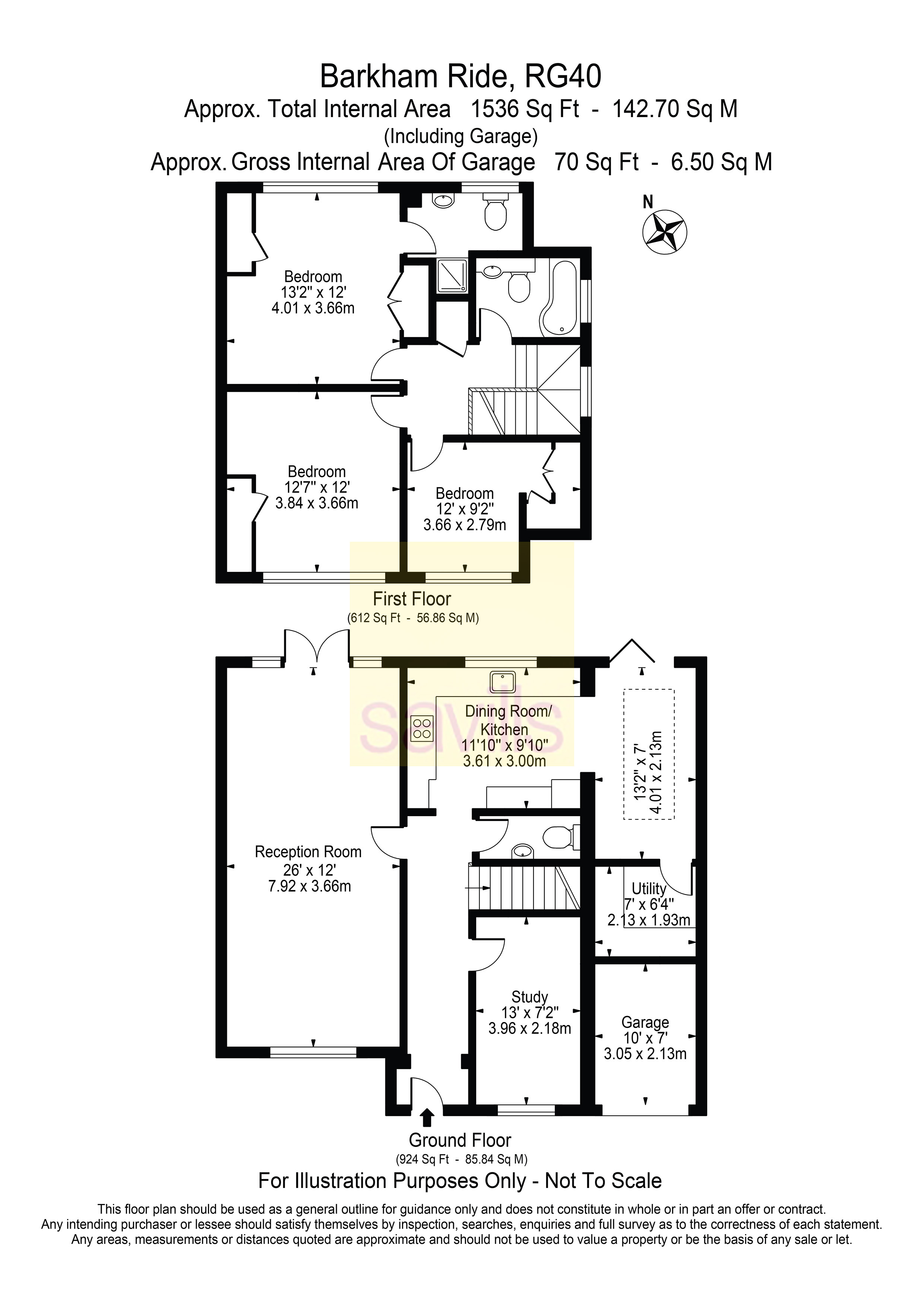 Barkham Ride, Finchampstead, Wokingham, Berkshire RG40, 3 bedroom