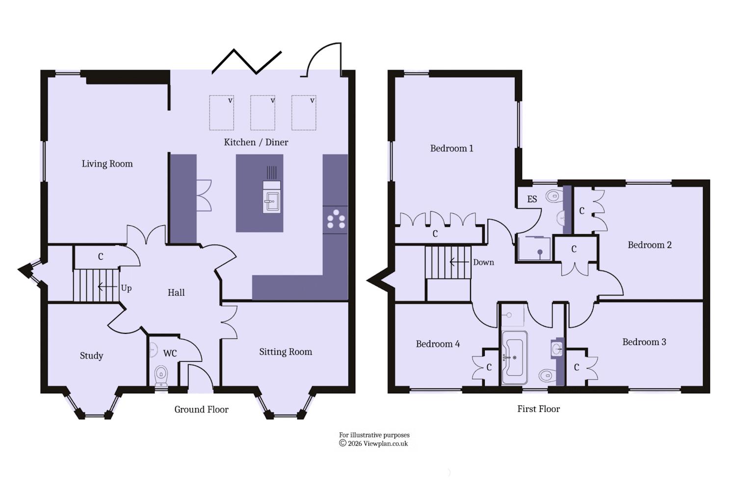 1, Heol Neuadd Cogan, Penarth floorplan