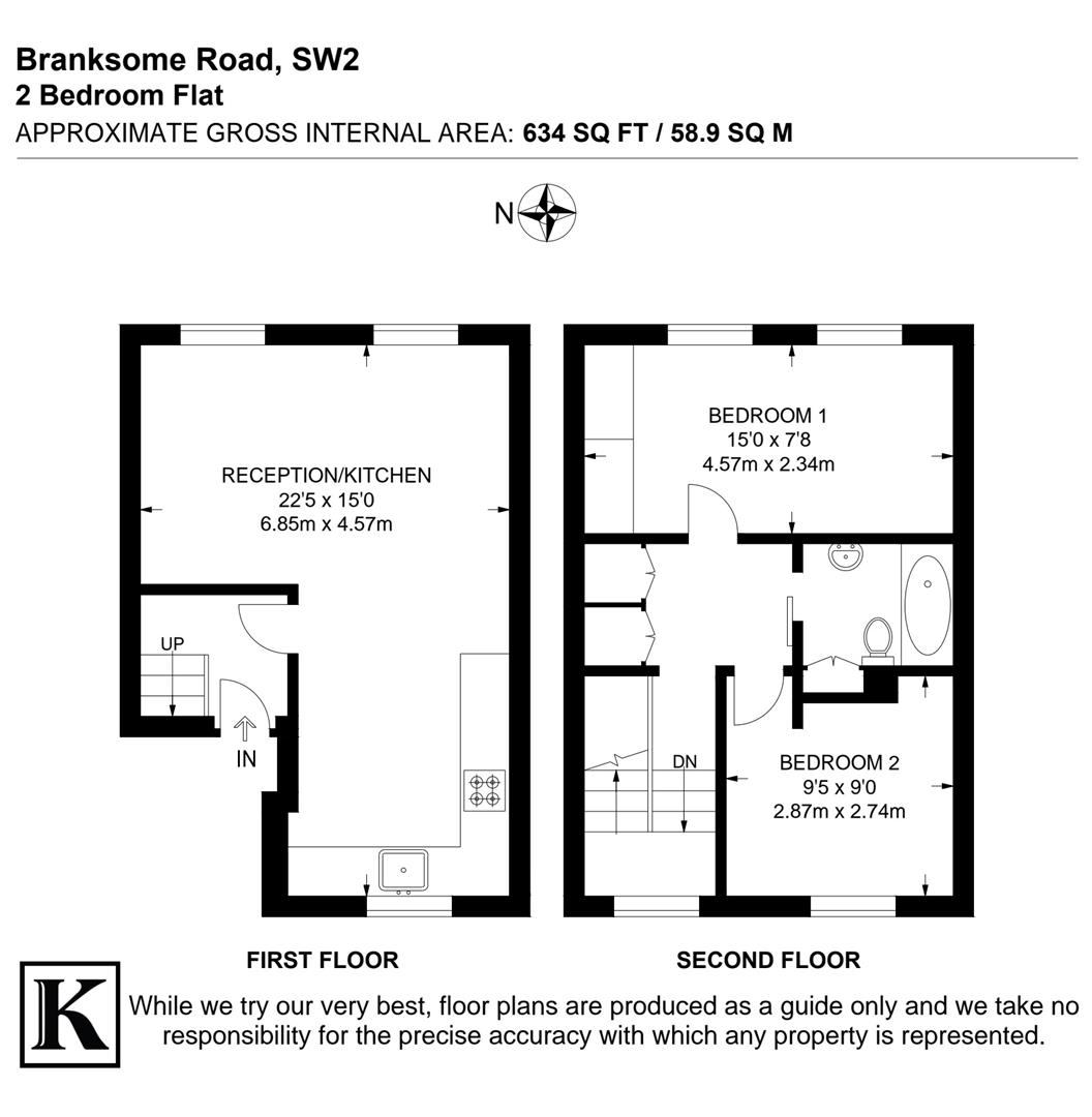 44b, Branksome Road, London floorplan