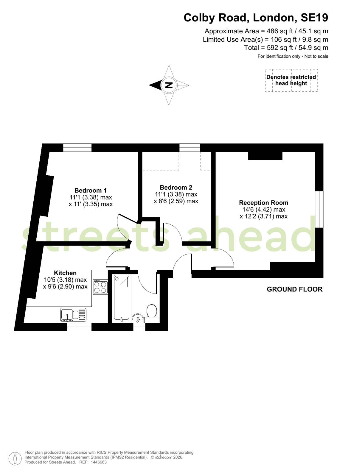 Top Floor  Flat, 1, Colby Road, London floorplan