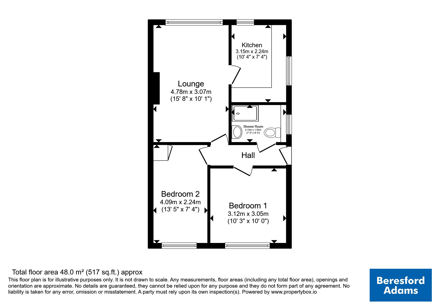 Bryn Elian Grove, Rhyl floorplan