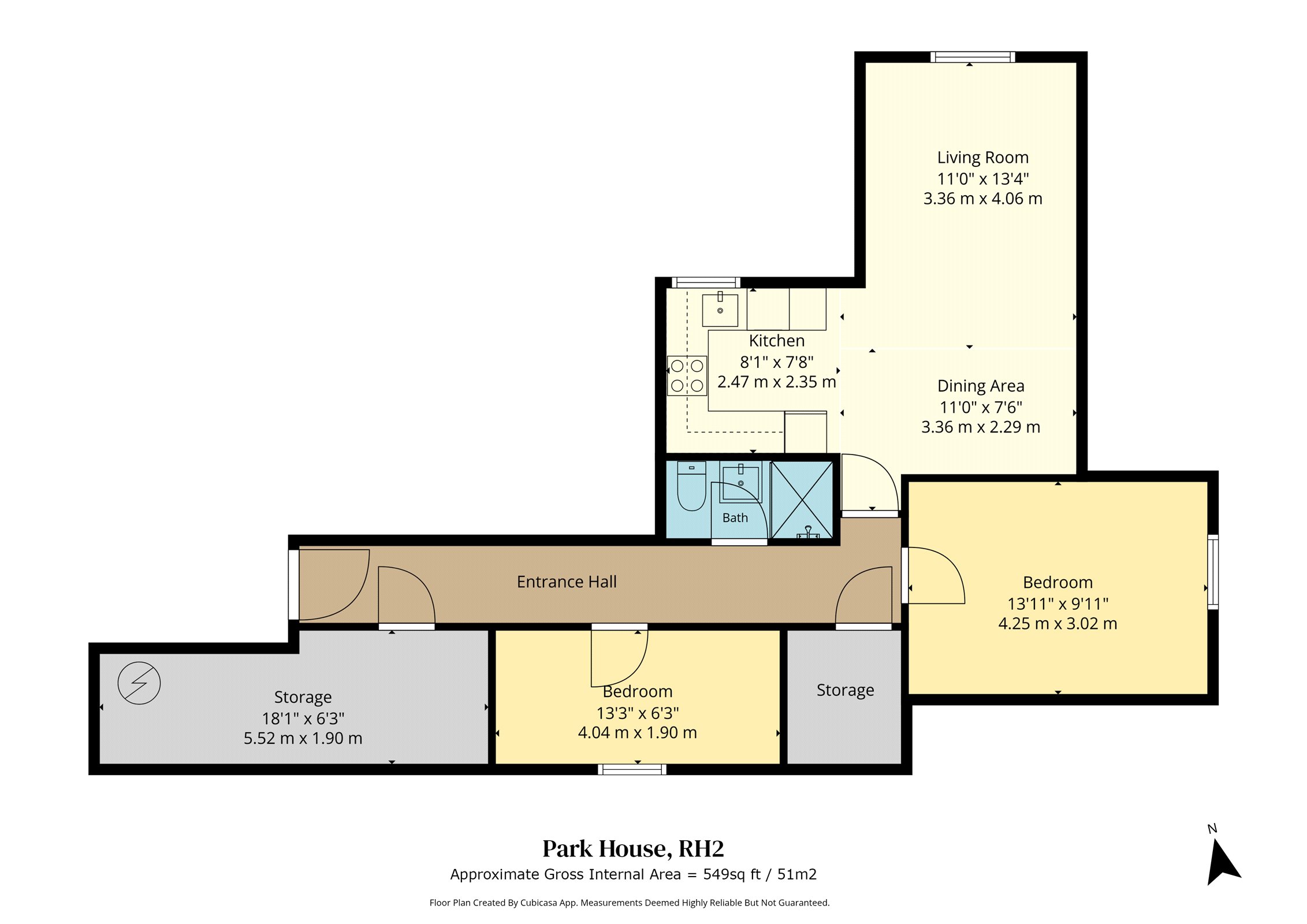 Flat 13, Park House 77-81,, Bell Street, Surrey floorplan