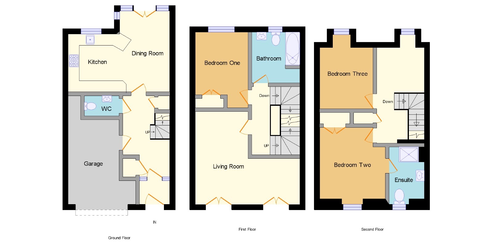 3 Bedrooms Terraced house for sale in Harbourside, Inverkip, Inverclyde PA16