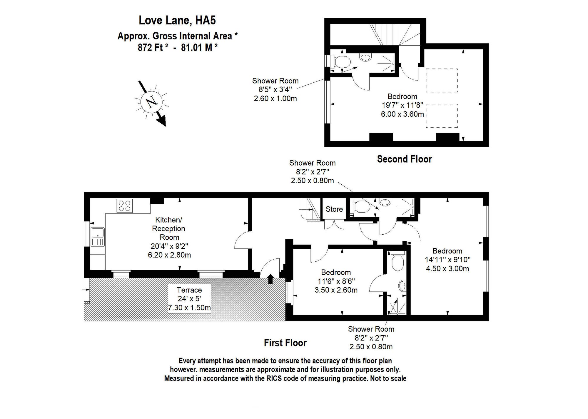17a Love Lane, Pinner floorplan