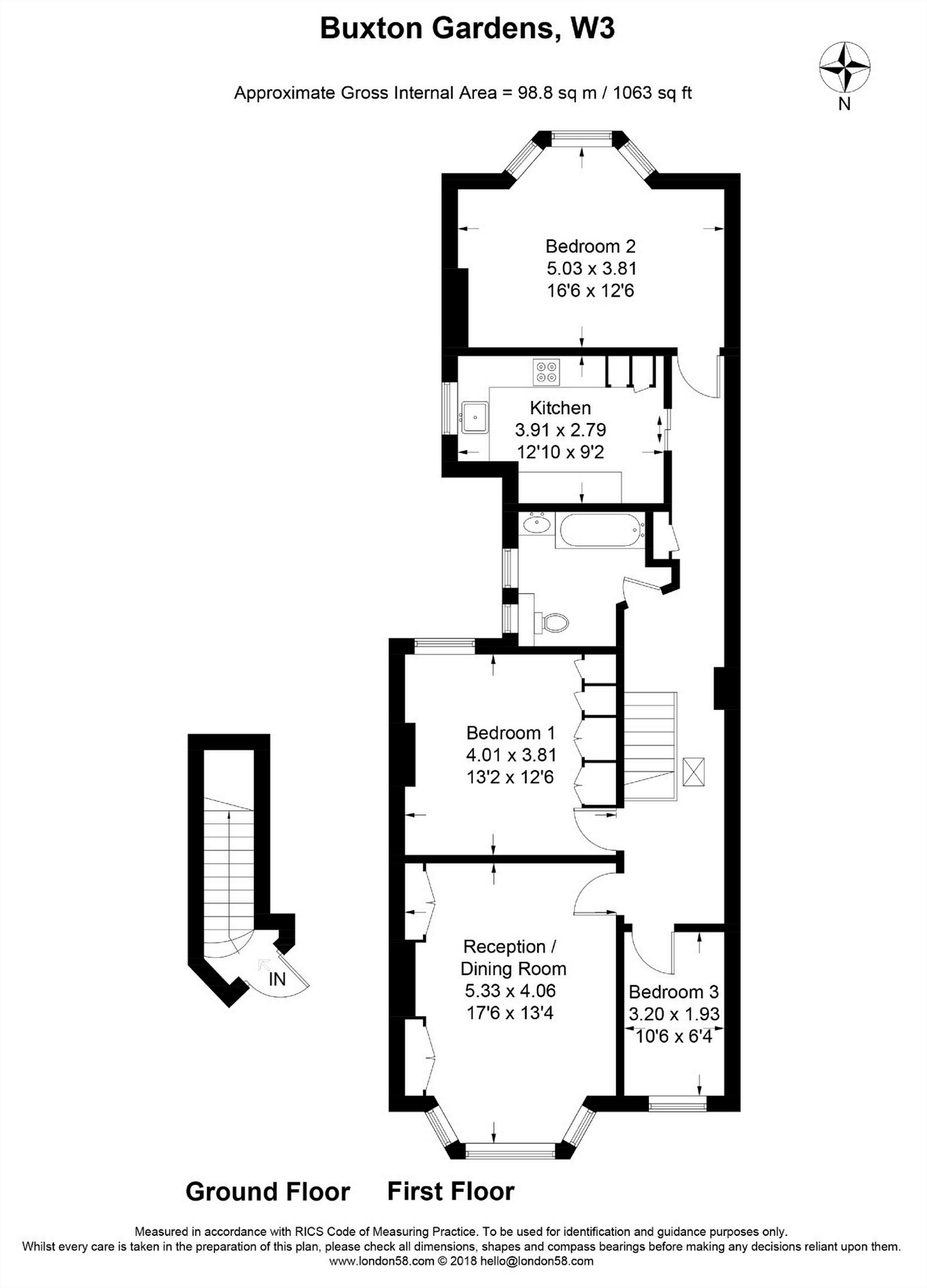 3 Bedrooms Flat to rent in Buxton Gardens, London W3