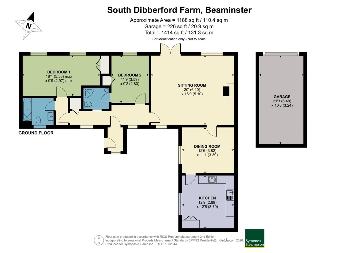 5, South Dibberford Farm, Beaminster floorplan