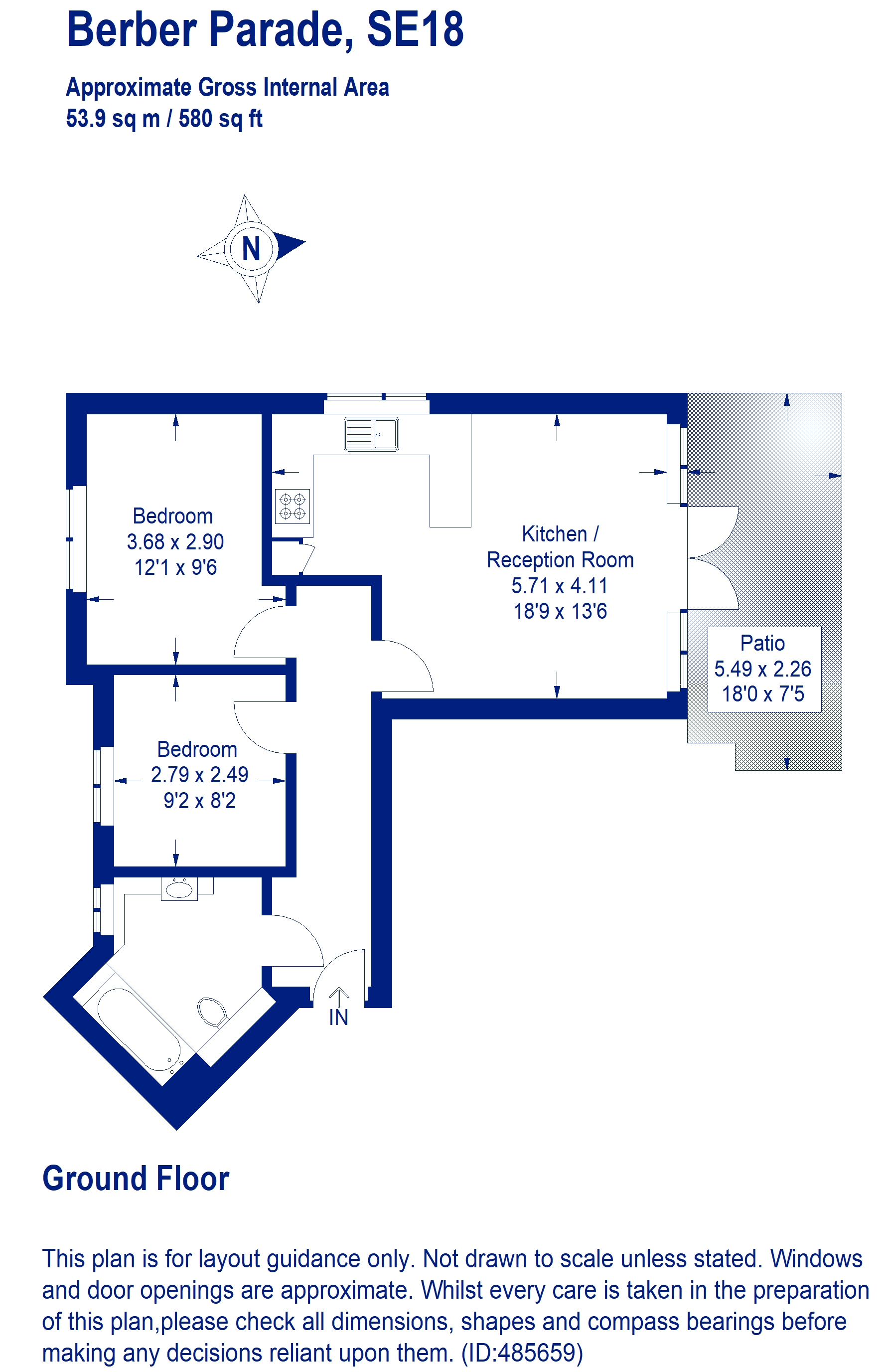 2 Bedrooms Flat to rent in Berber Parade, London SE18