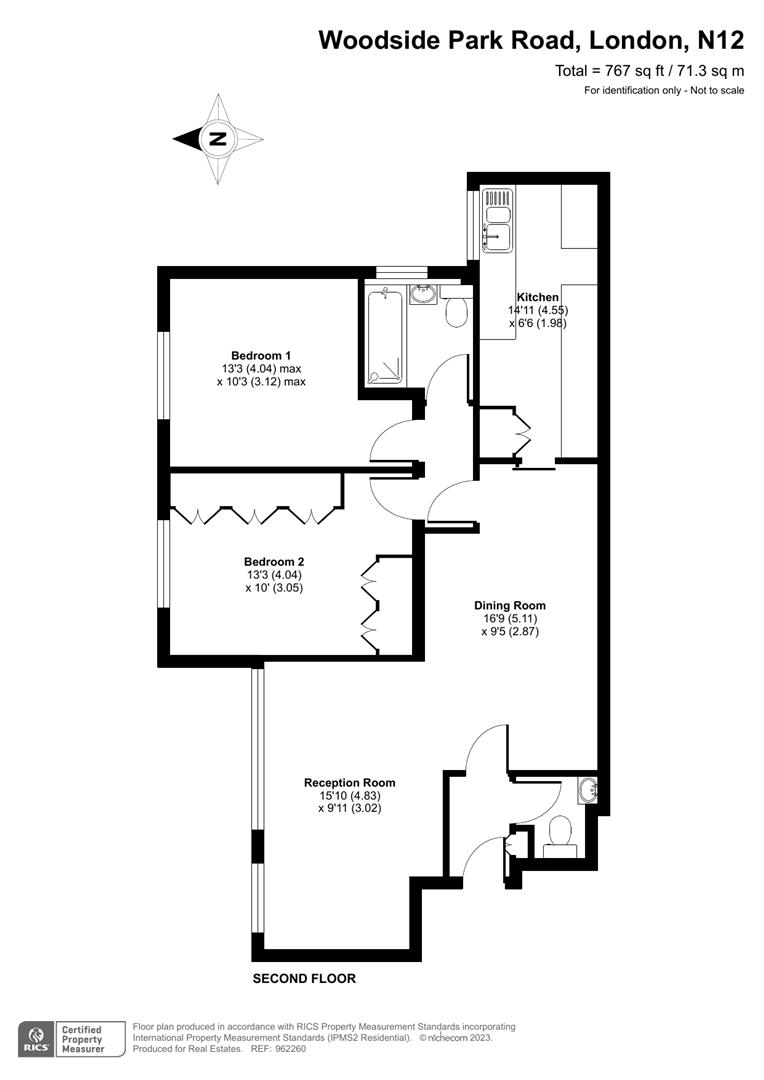 Woodside Park Road, London N12, 2 bedroom flat for sale 64242511