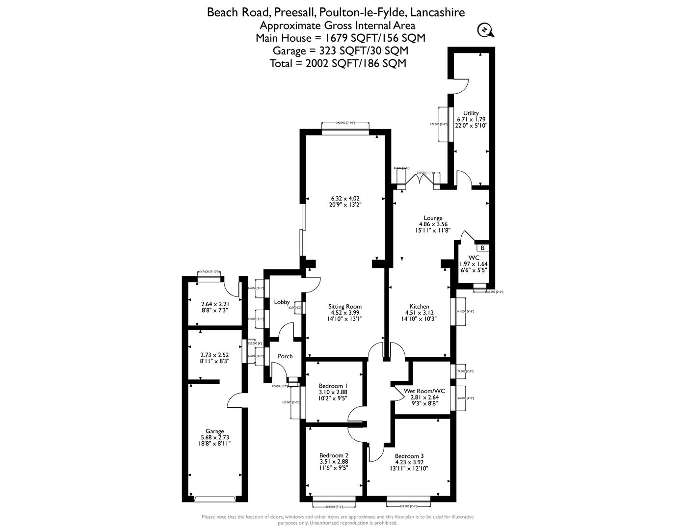 9, Beach Road, Poulton-Le-Fylde floorplan