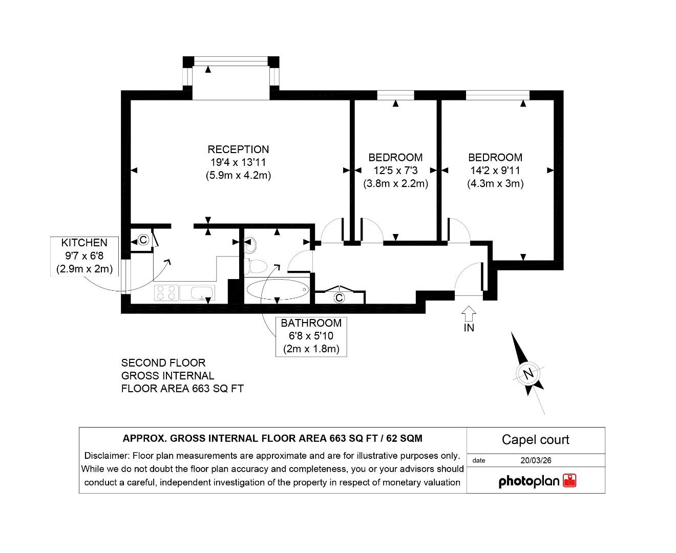 Flat 10 Capel Court, 30, Melvin Road, Penge floorplan