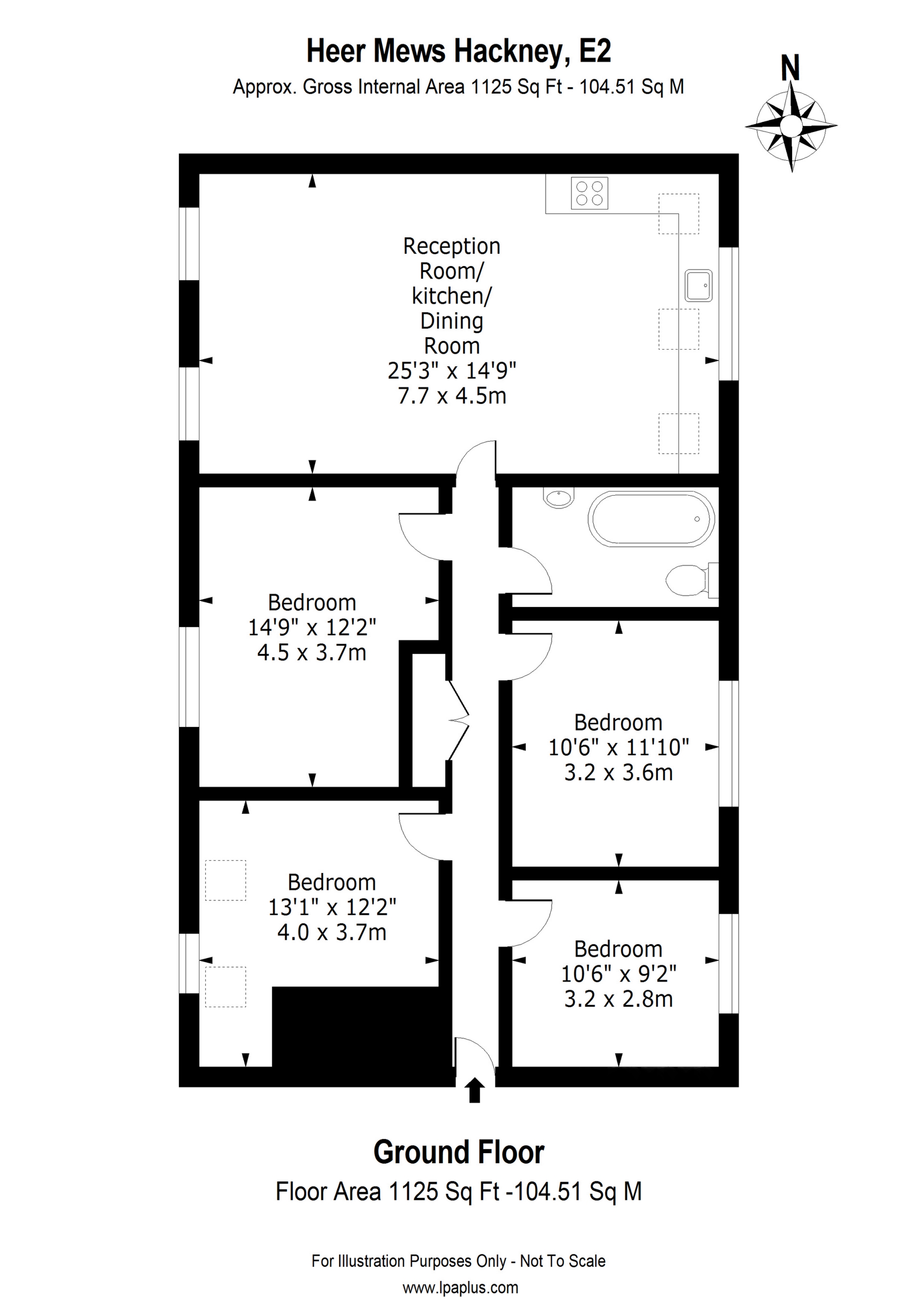4 Bedrooms Flat to rent in Heer Mews, Hackney E2