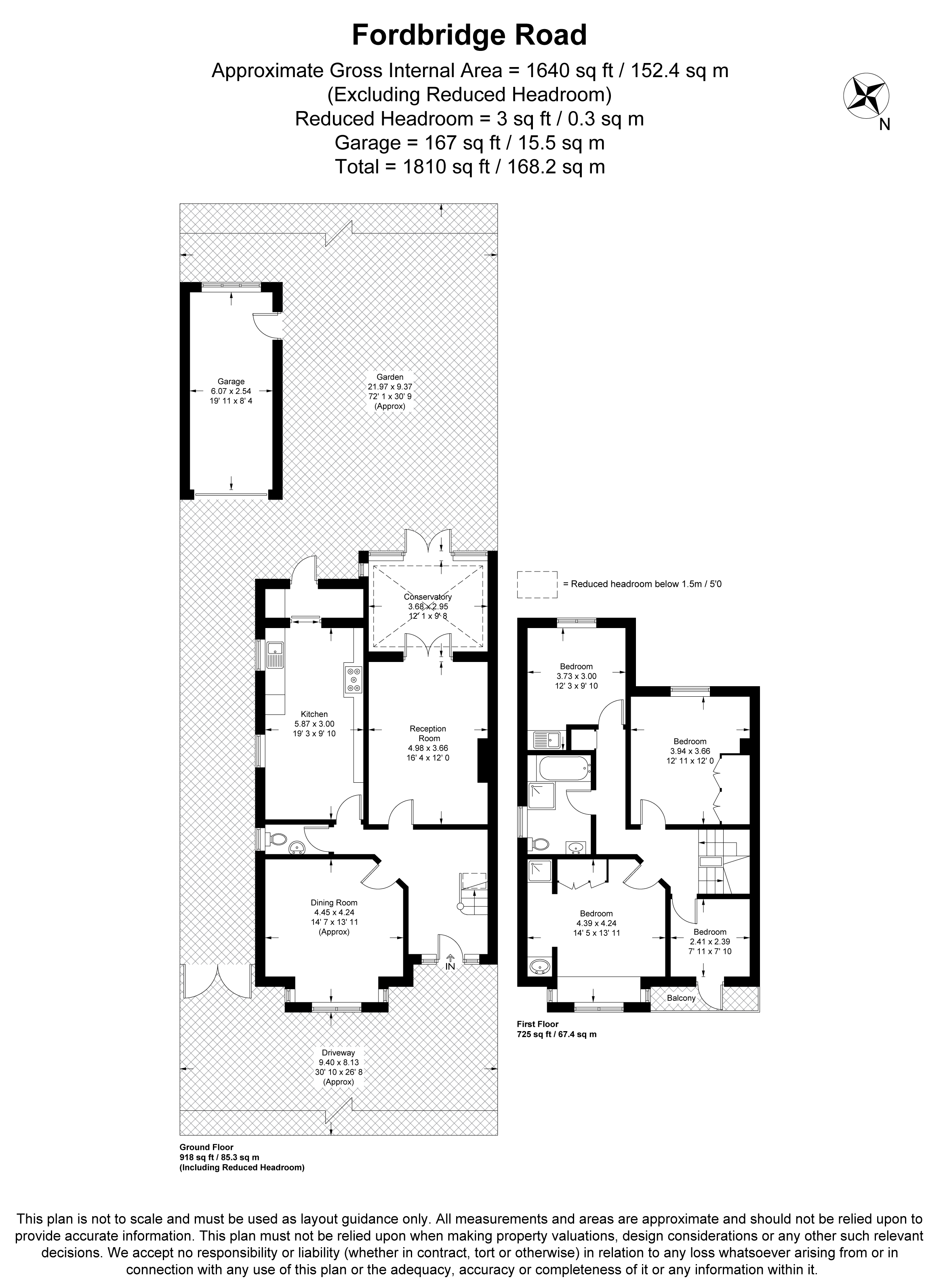 18, Fordbridge Road, Ashford floorplan