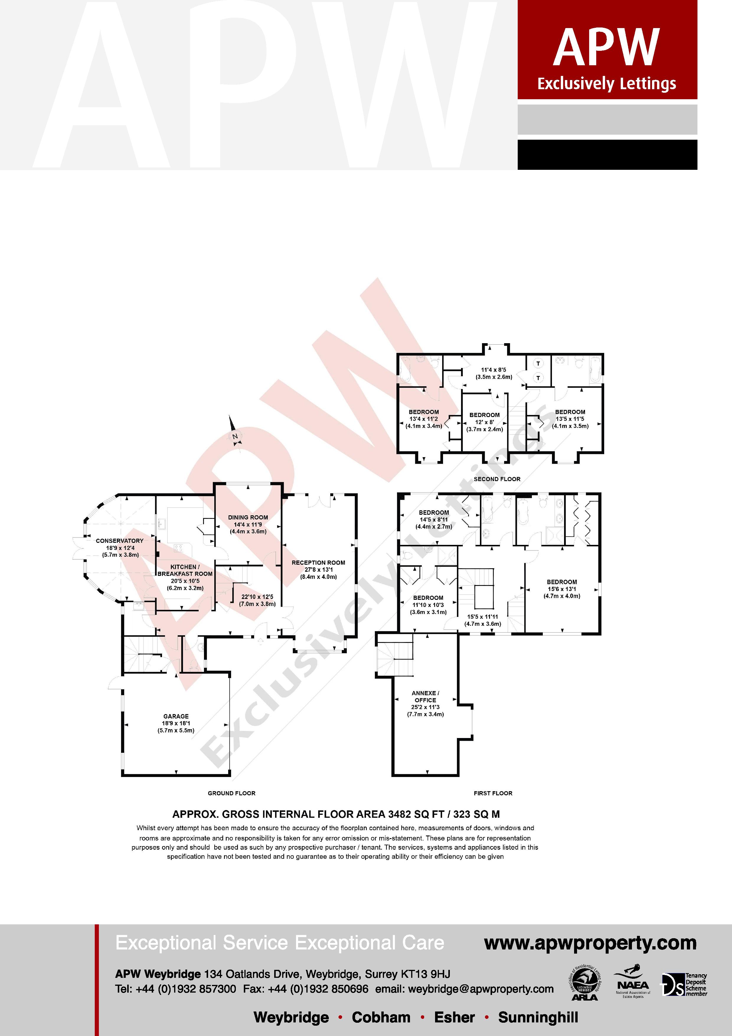 6 Bedrooms Detached house to rent in Ellesmere Place, Queens Road KT12