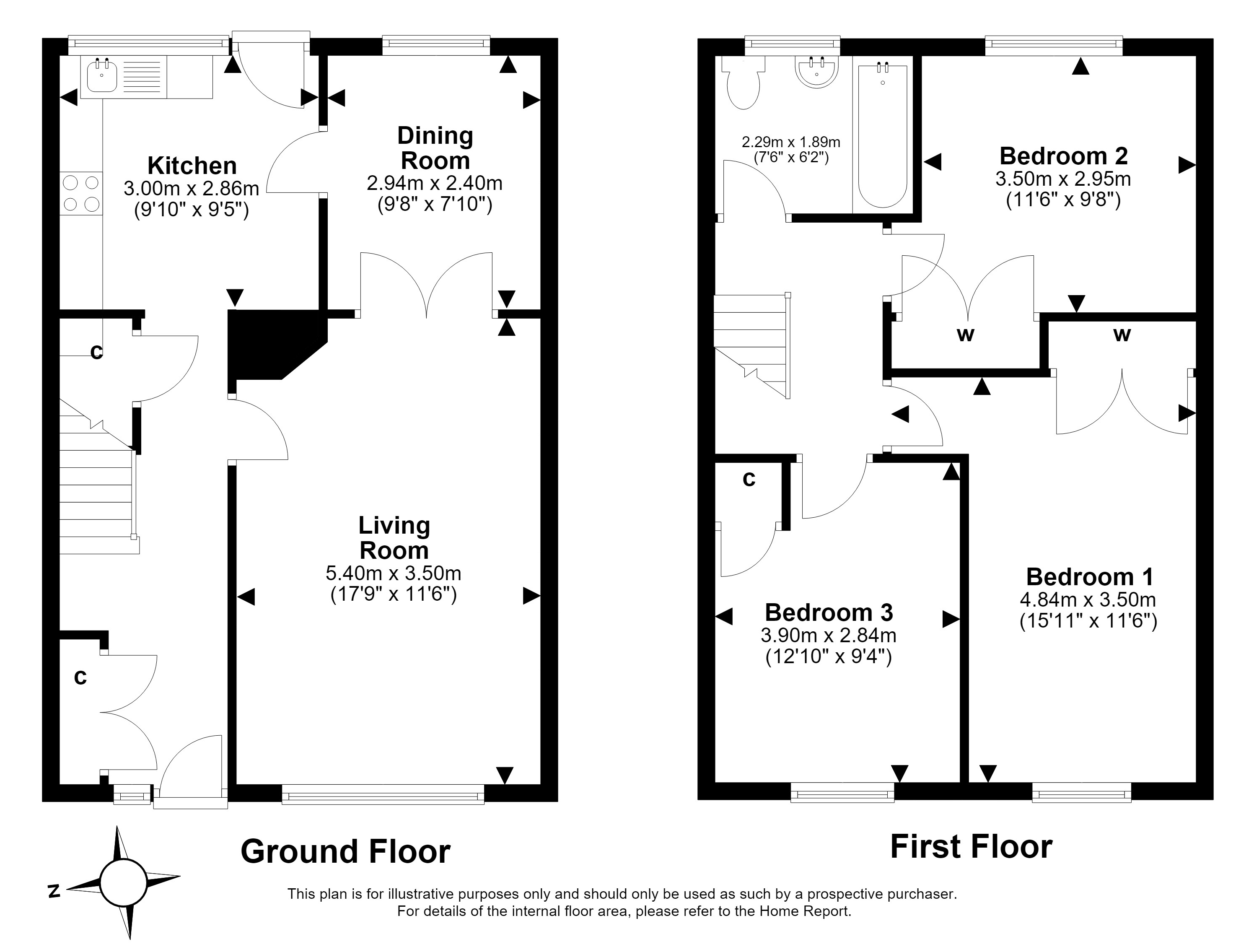 46, Wyvis Park, Penicuik floorplan