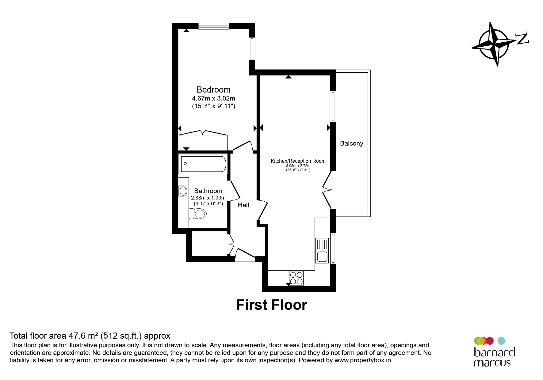Flat 3, 307, Beulah Hill, London floorplan