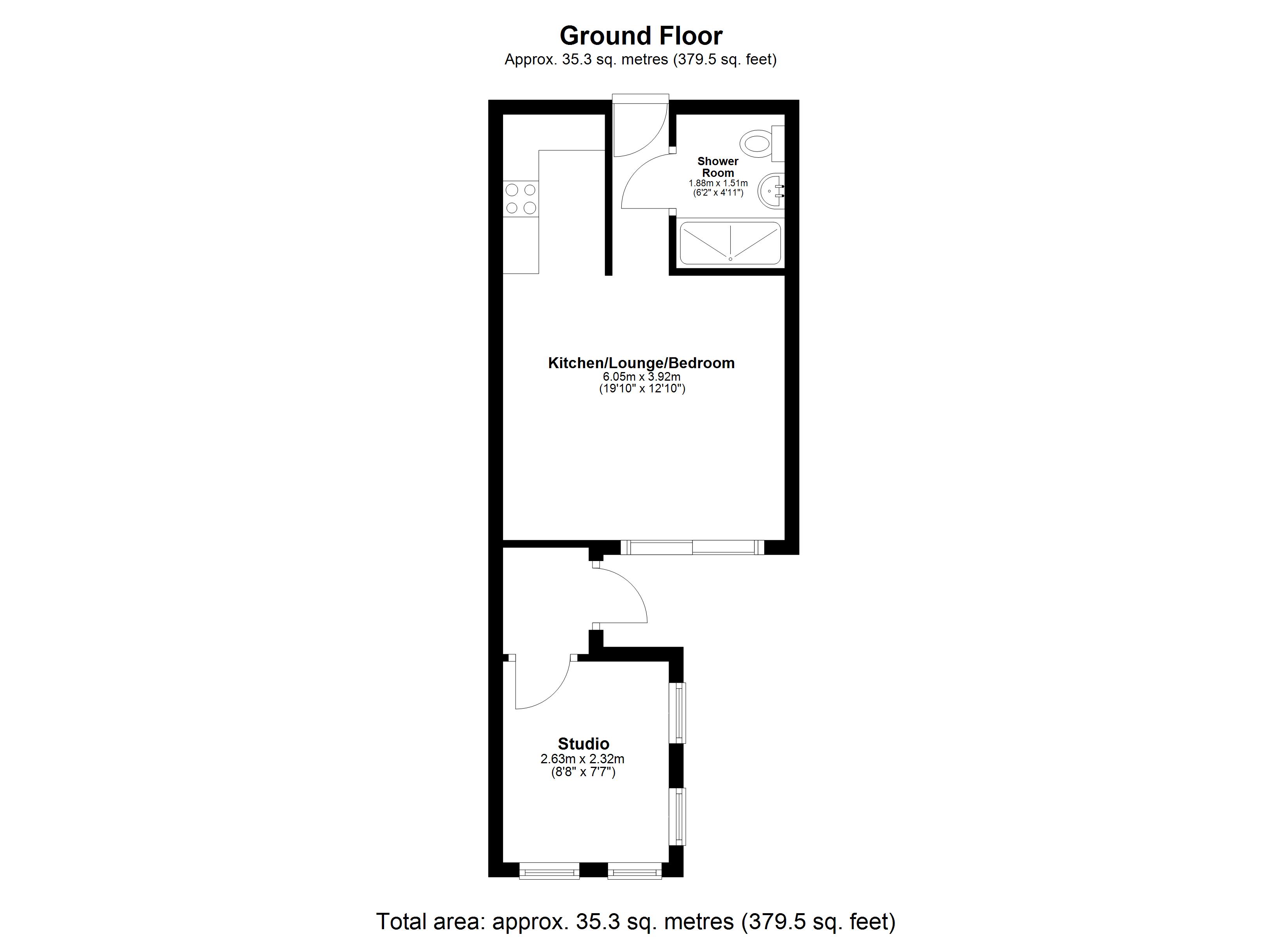 Flat 3, 86, Upper Grosvenor Road, Tunbridge Wells floorplan