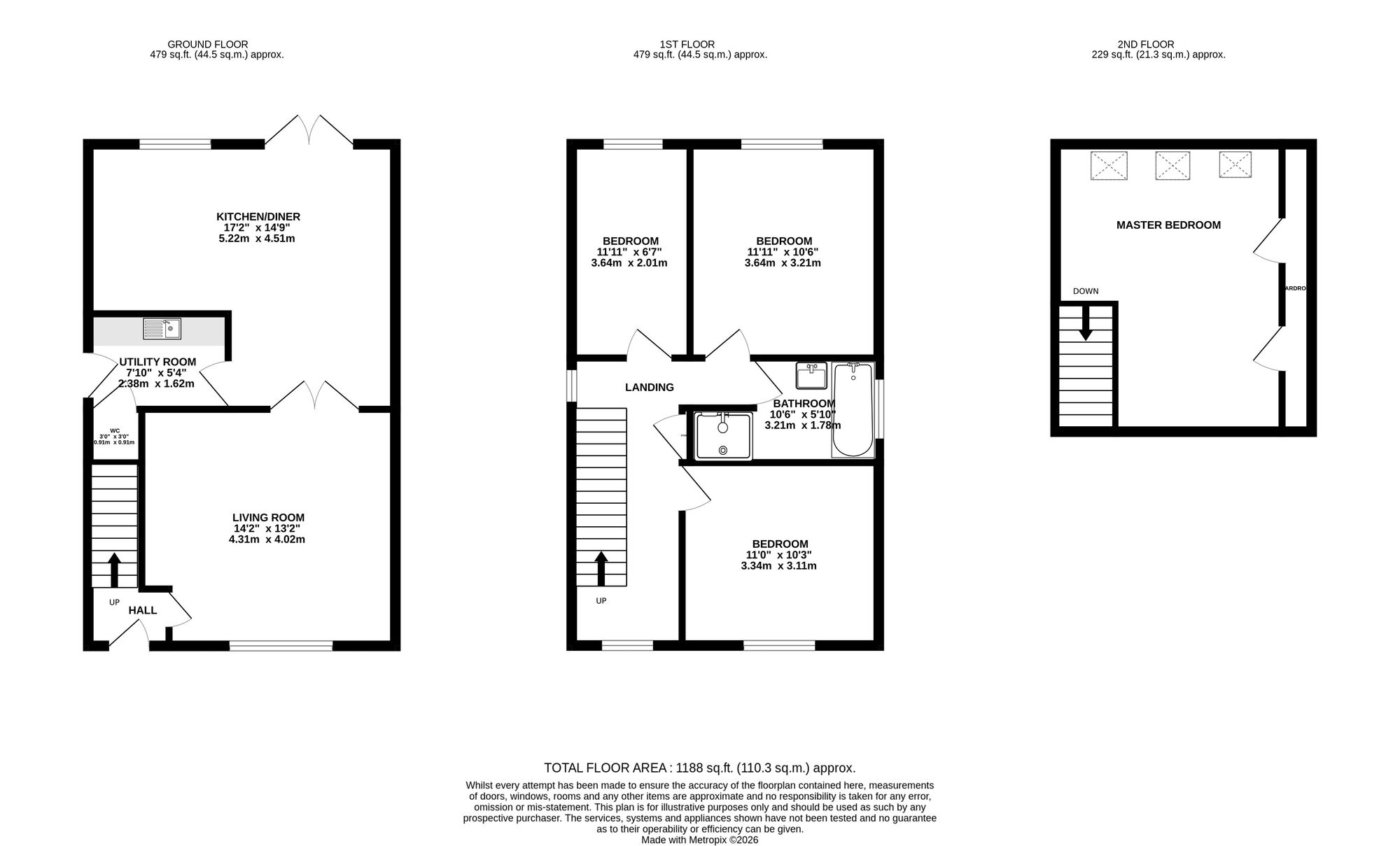 3 Alandale Mews, Ebbw Vale floorplan
