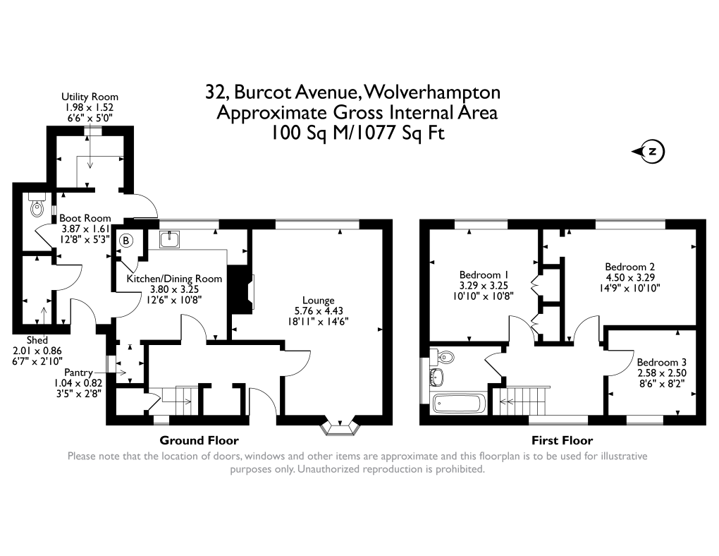 32, Burcot Avenue, Wolverhampton floorplan