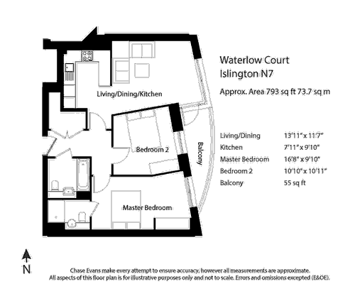 2 Bedrooms Flat to rent in Queensland Terrace, Waterlow Court, Islington N7