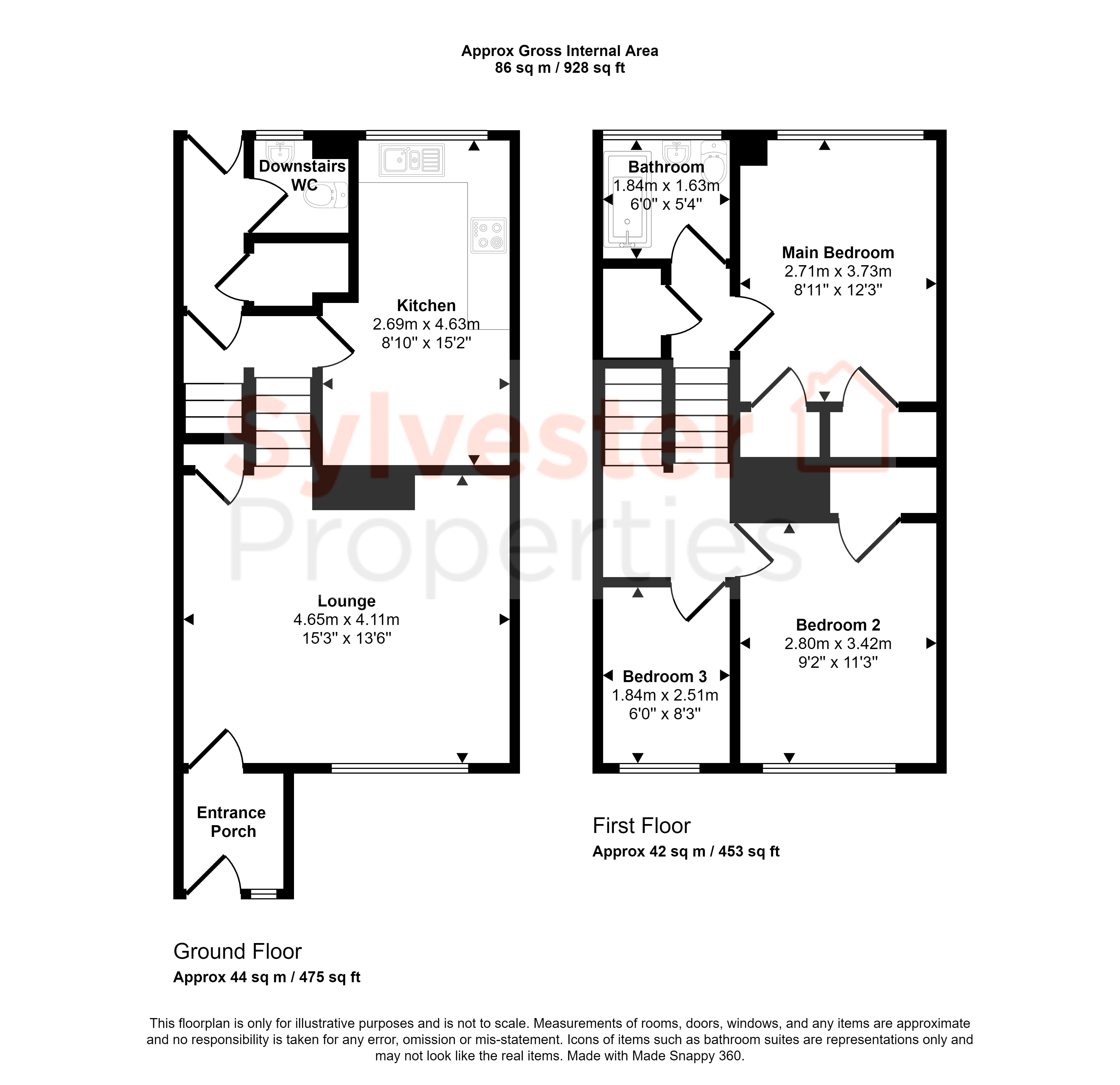 57, Heather Way, Stanley floorplan