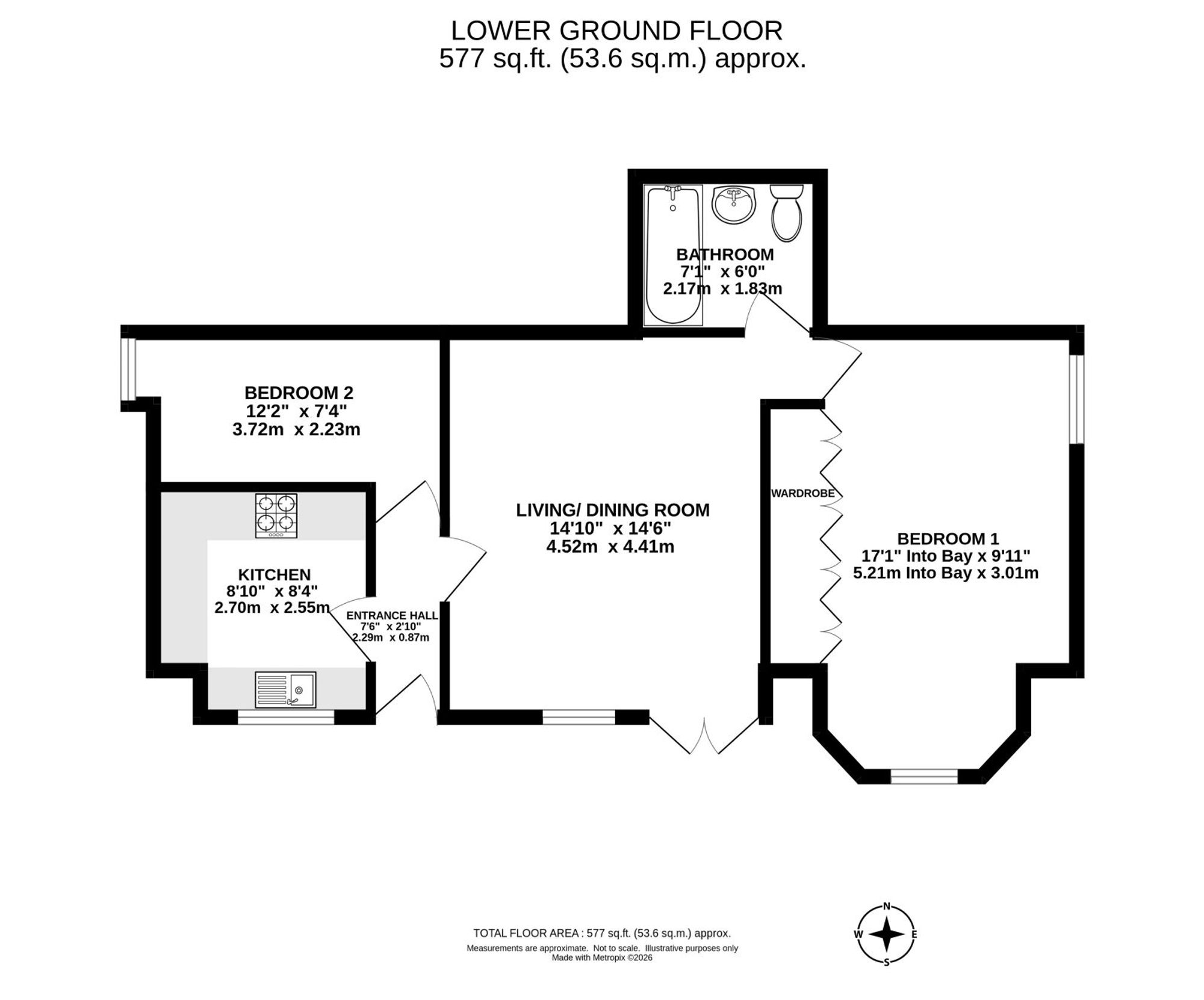 Flat 6a, 23 Parkfield Road South, Didsbury, Manchester floorplan