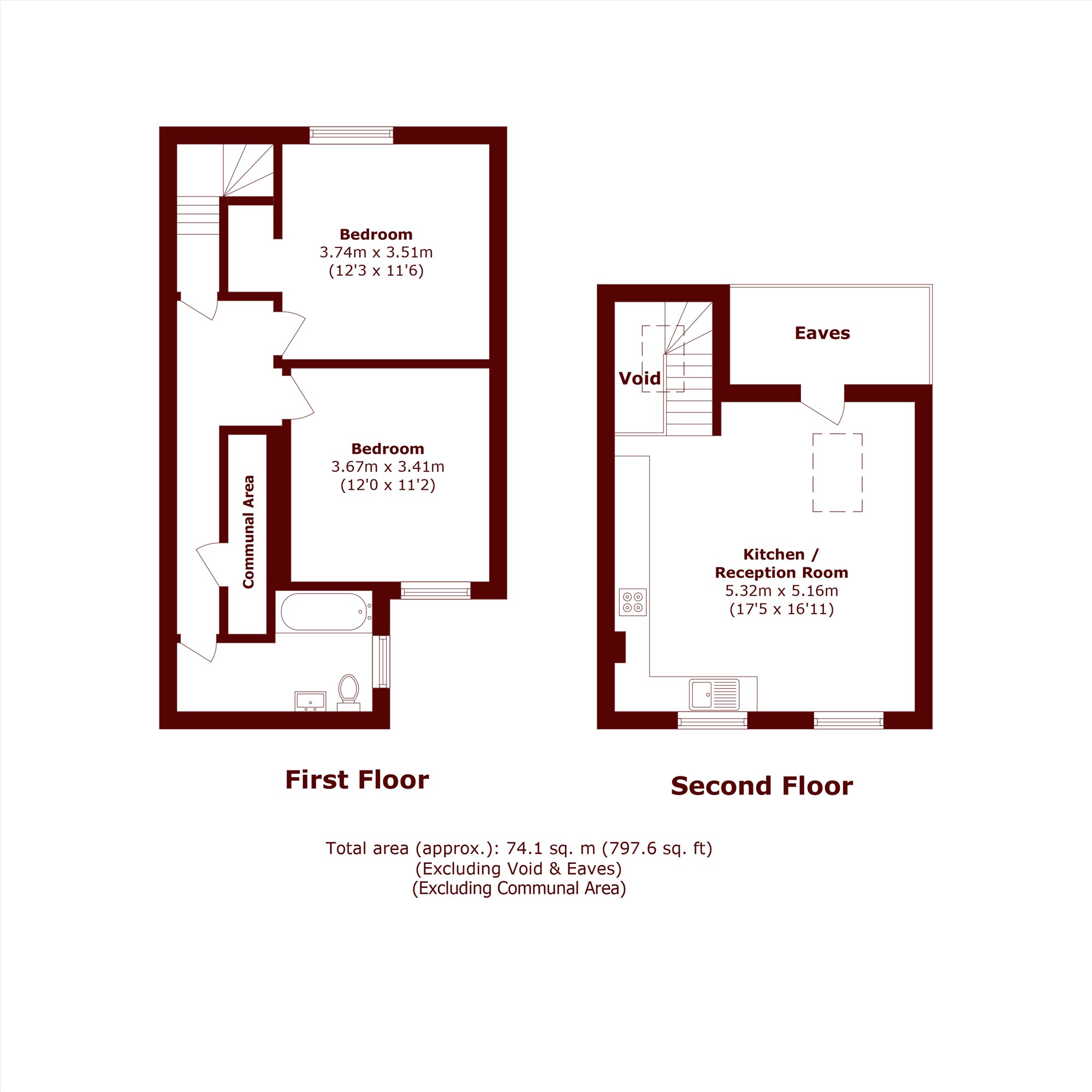 Flat 2, 152, Merton Hall Road, London floorplan