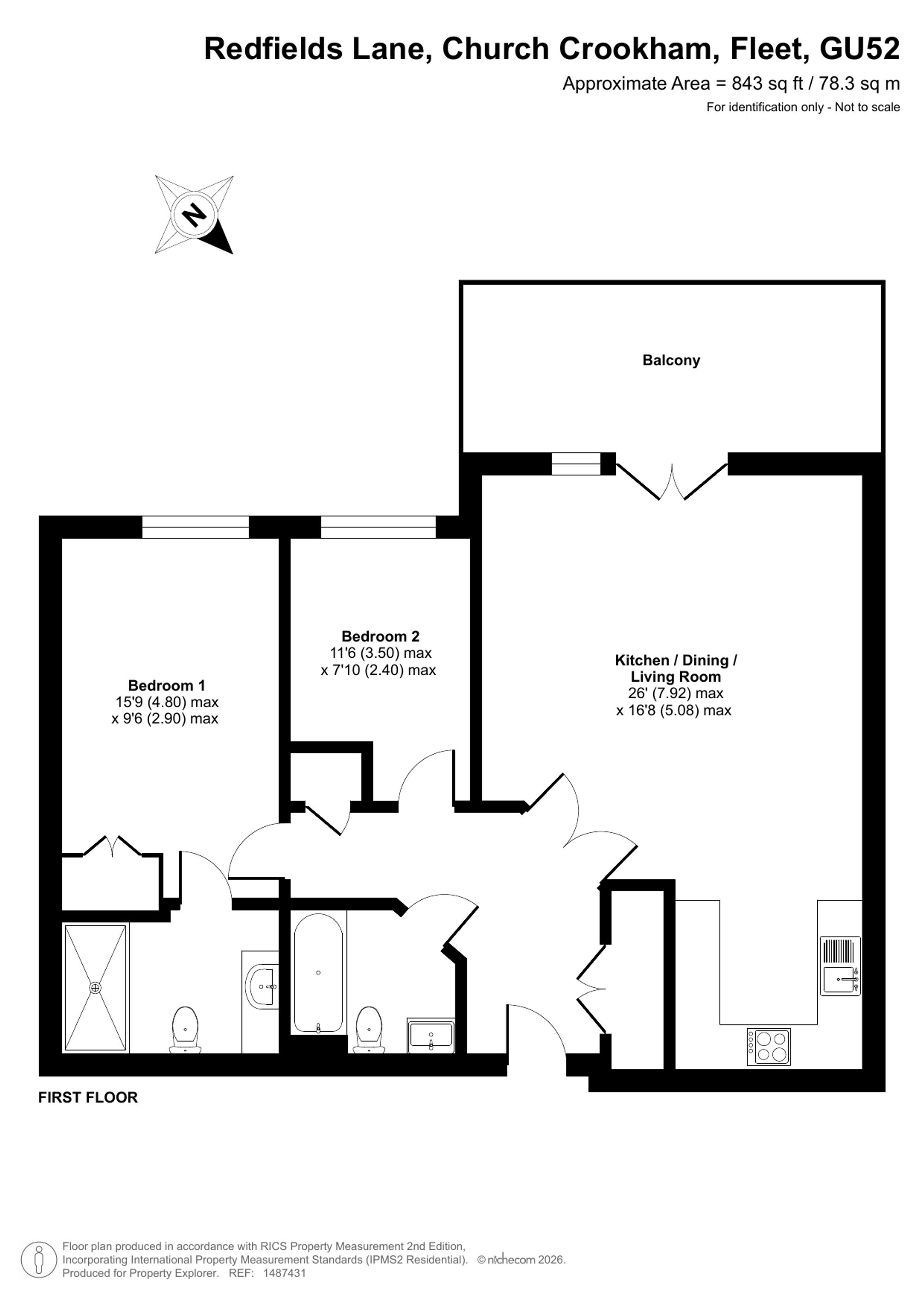31 Keble Court Redfields Lane, Fleet floorplan