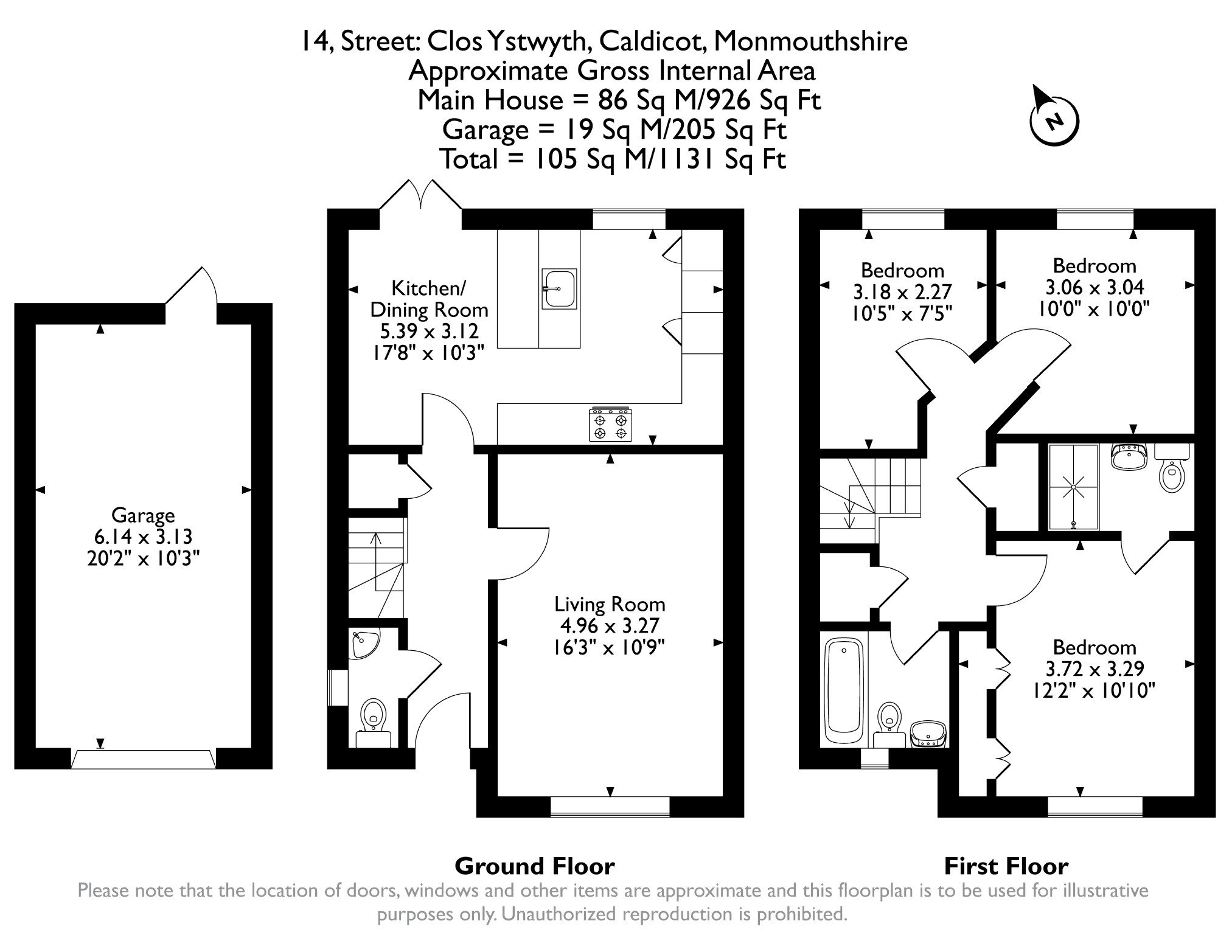14, Clos Ystwyth, Caldicot floorplan