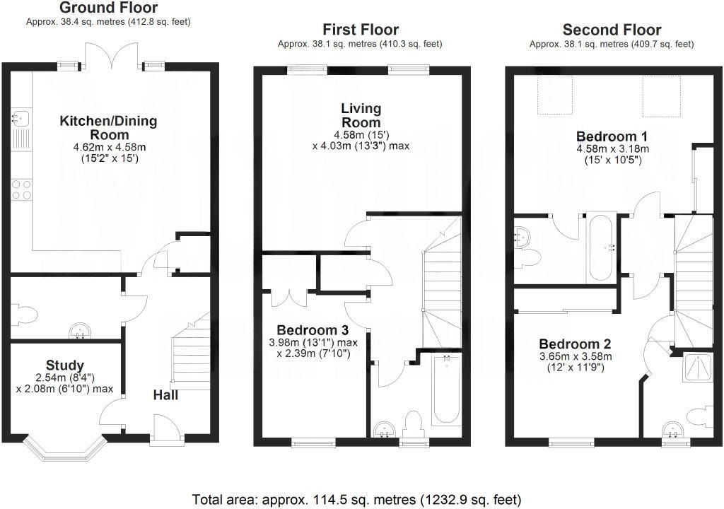 23, Cawbeck Road, Dunmow floorplan