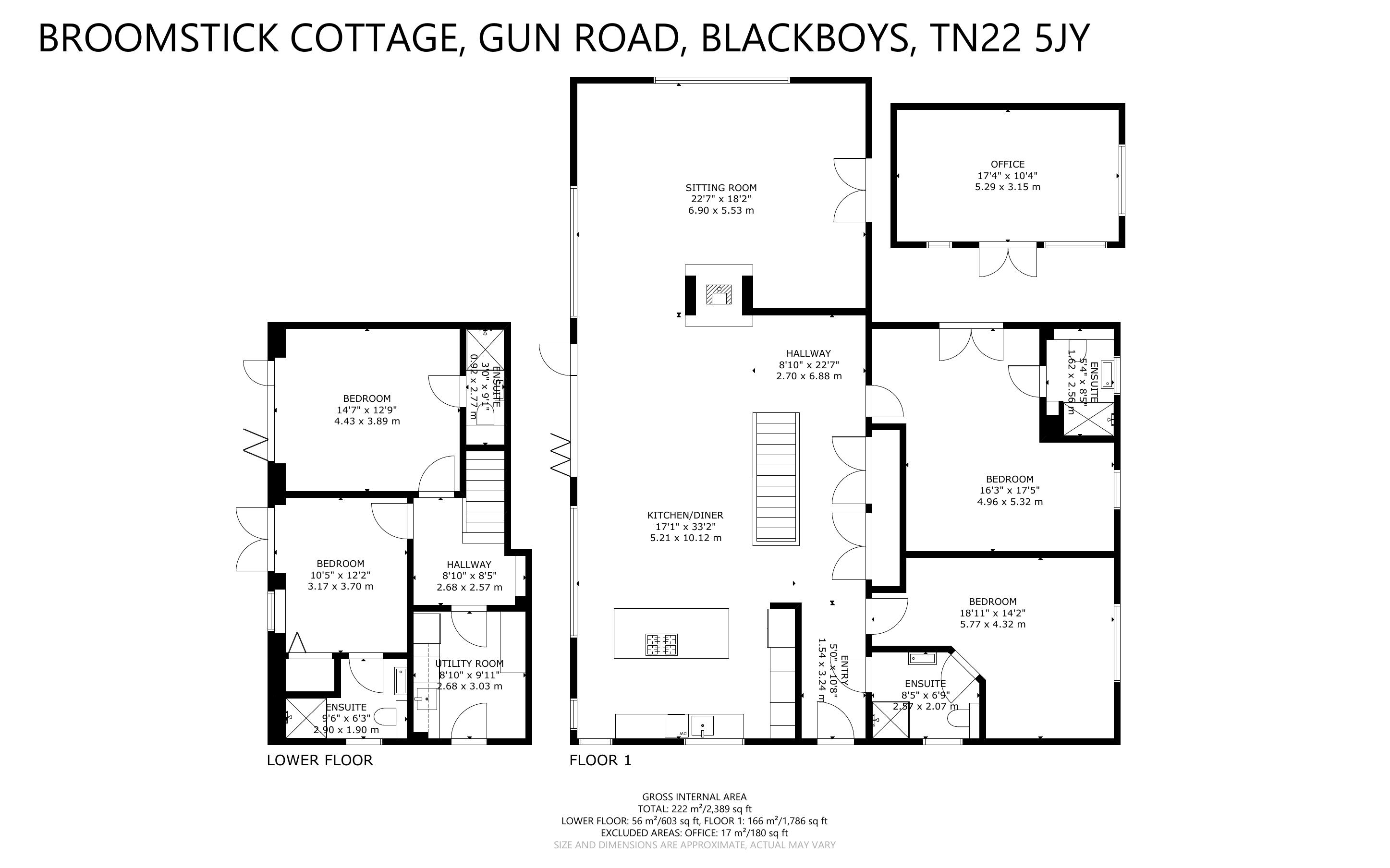 Broomstick Cottage,, Gun Road, Uckfield floorplan