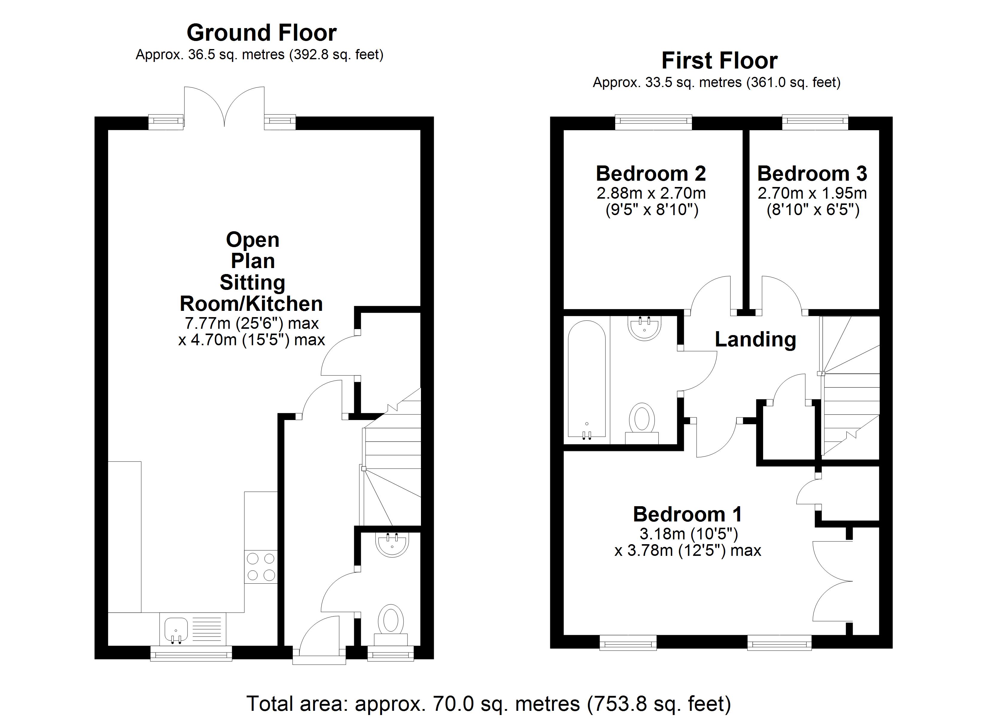 Augustus Avenue, Fordingbridge, Hampshire SP6, 3 bedroom terraced house