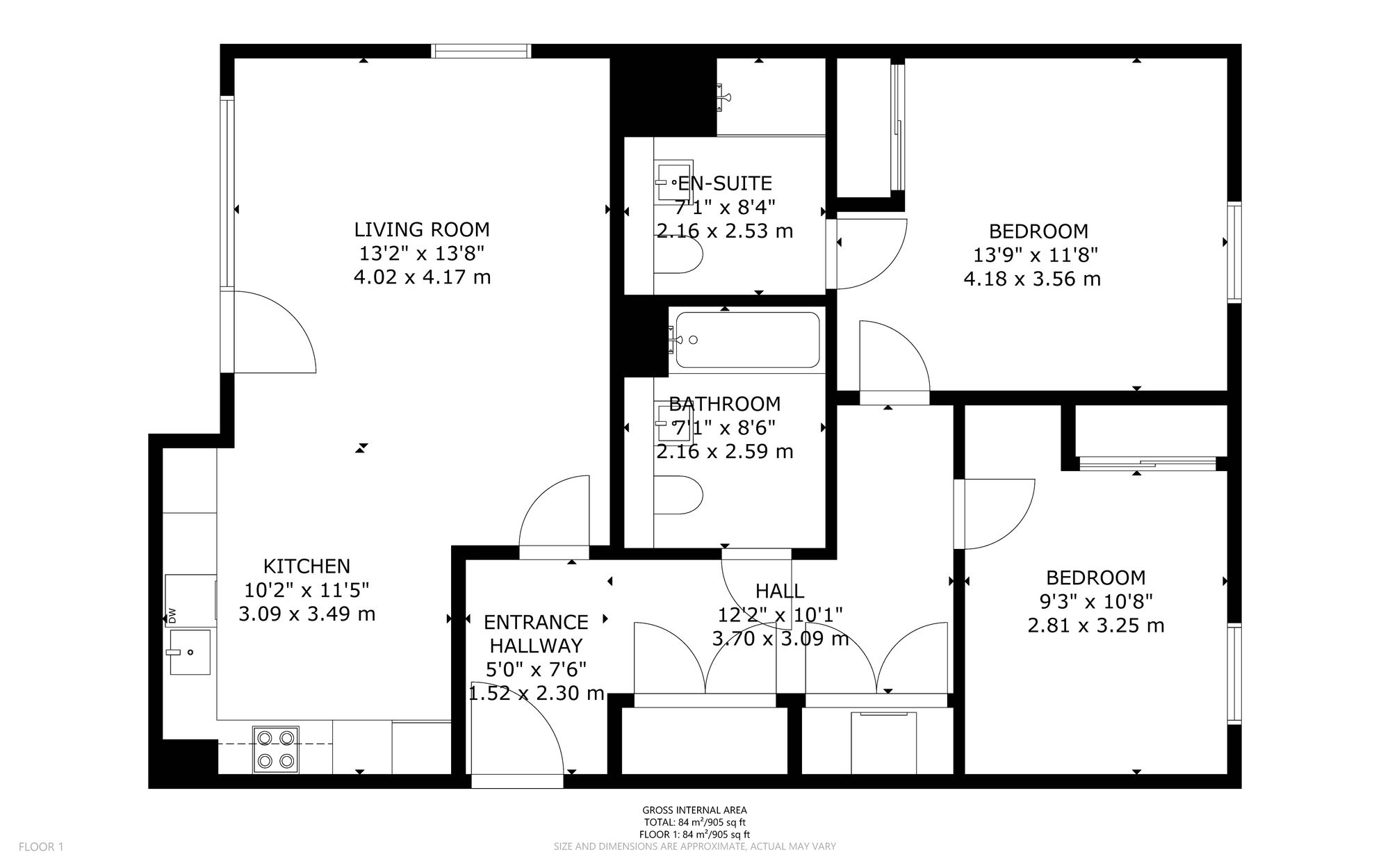 0/1 128 Festival Court, Glasgow floorplan