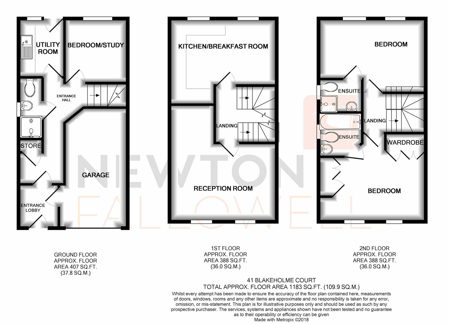 3 Bedrooms Town house for sale in Blakeholme Court, Burton-On-Trent DE14