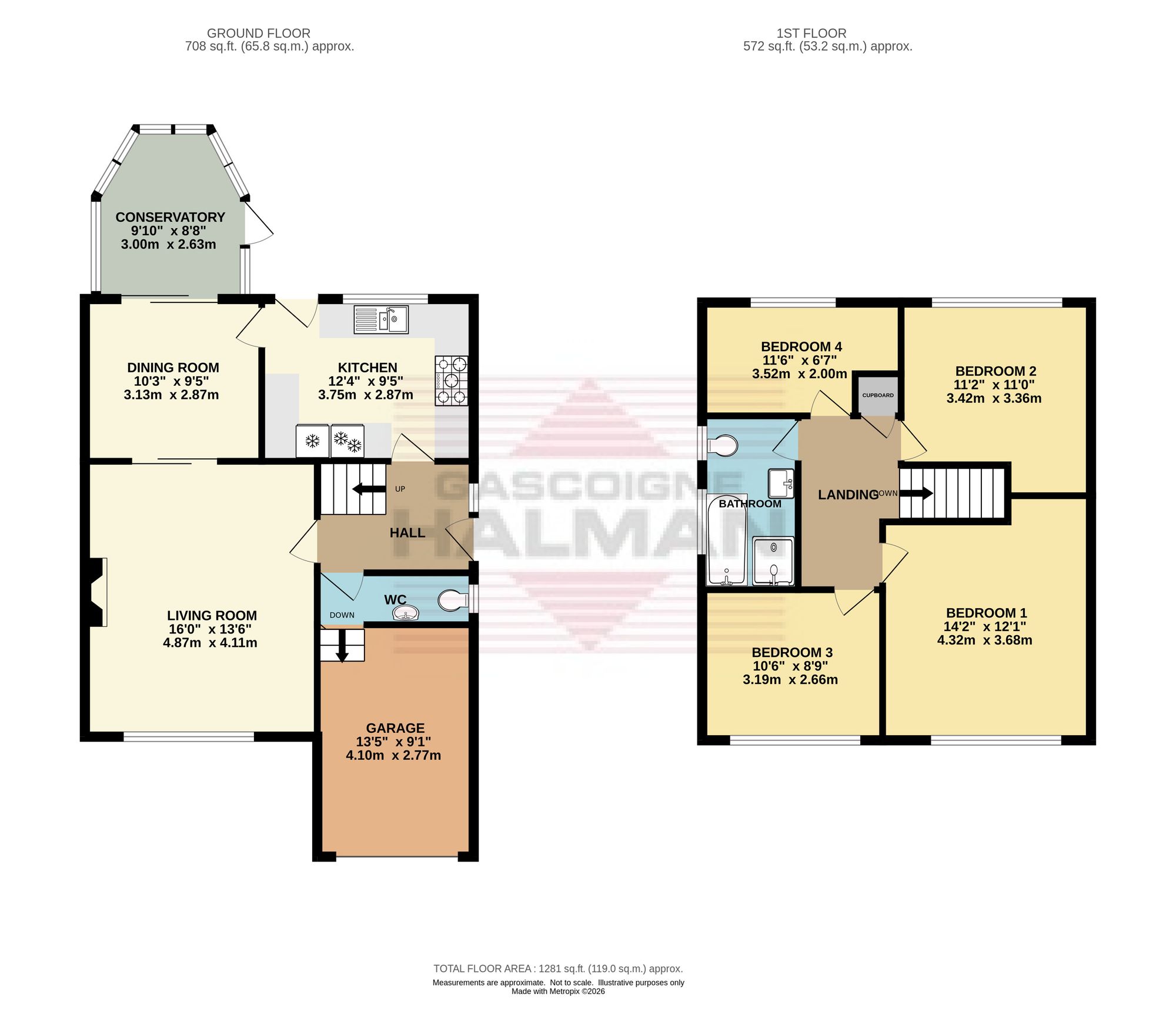 8 Meadowfield Close, Glossop floorplan