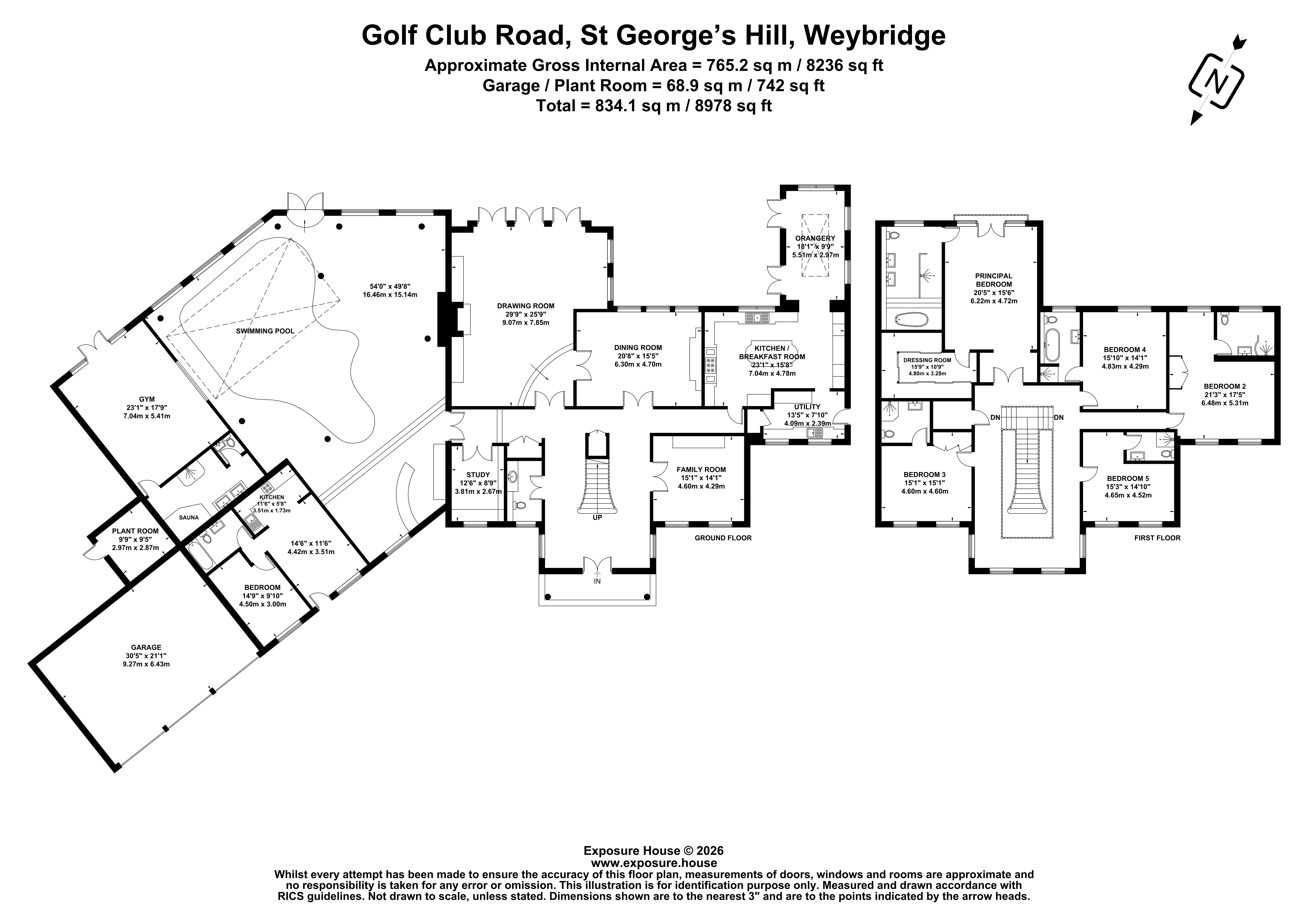 White House,, Golf Club Road, Weybridge floorplan