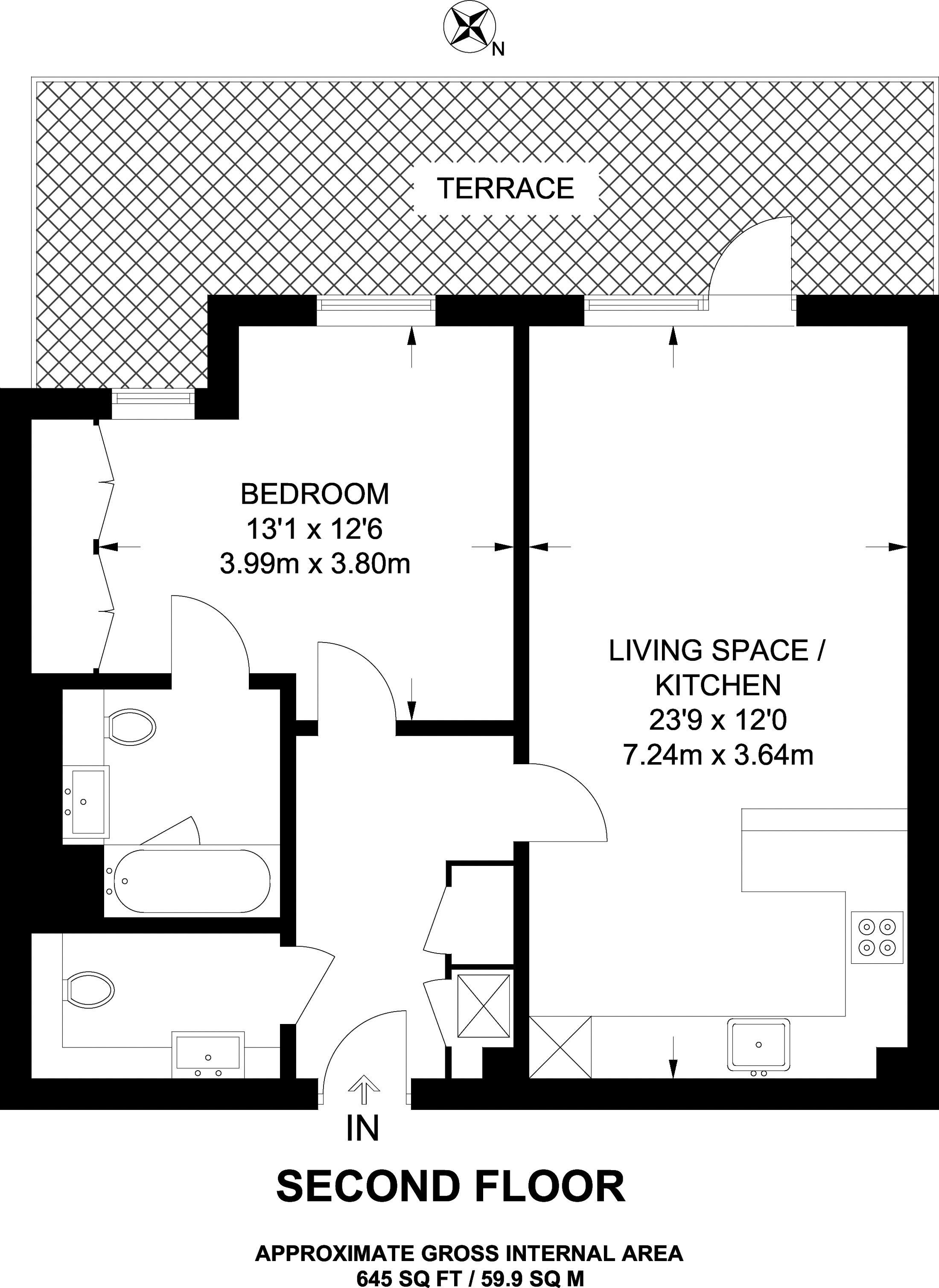 1 Bedrooms Flat to rent in Beaufort Park, Colindale NW9