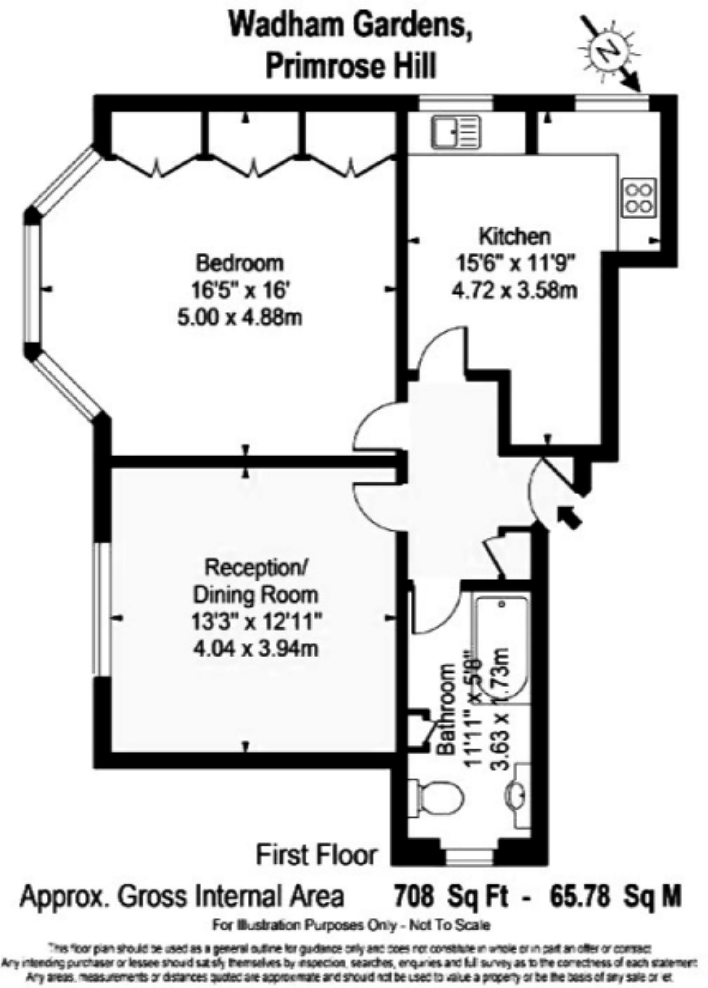 1 Bedrooms Flat to rent in Wadham Gardens, Primrose Hill, London NW3
