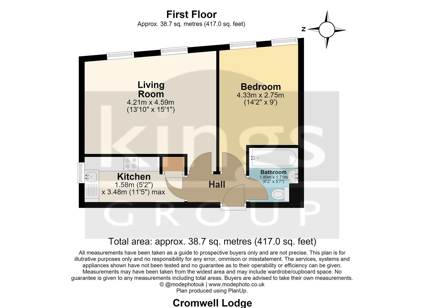 Flat 6, 1, Cleveland Grove, London floorplan
