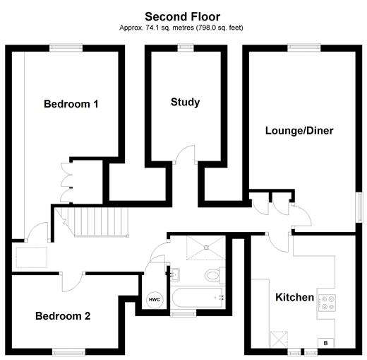 2 Bedrooms Flat for sale in Alma Road, Reigate, Surrey RH2