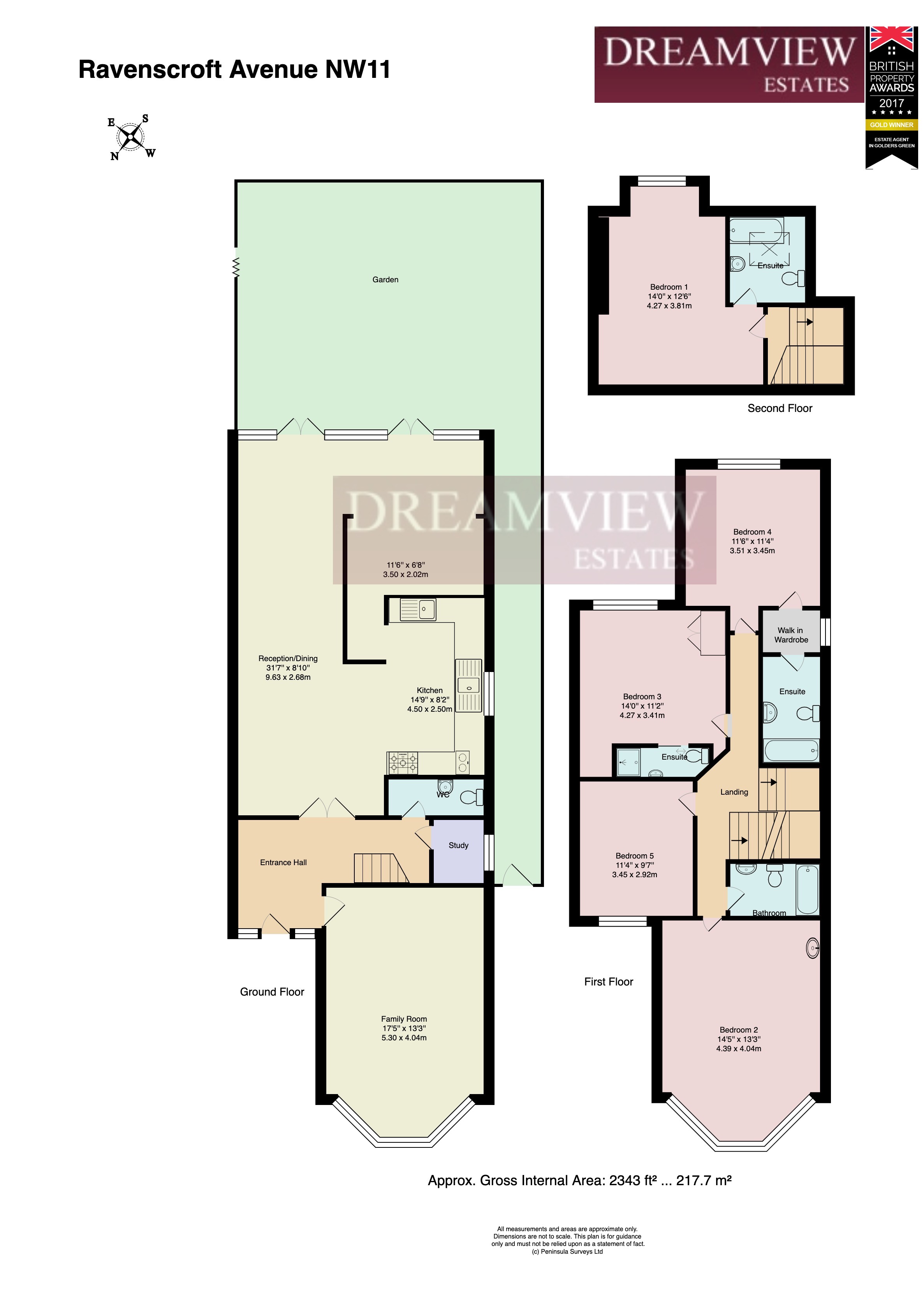 5 bed semidetached house for sale in Ravenscroft Avenue, London NW11